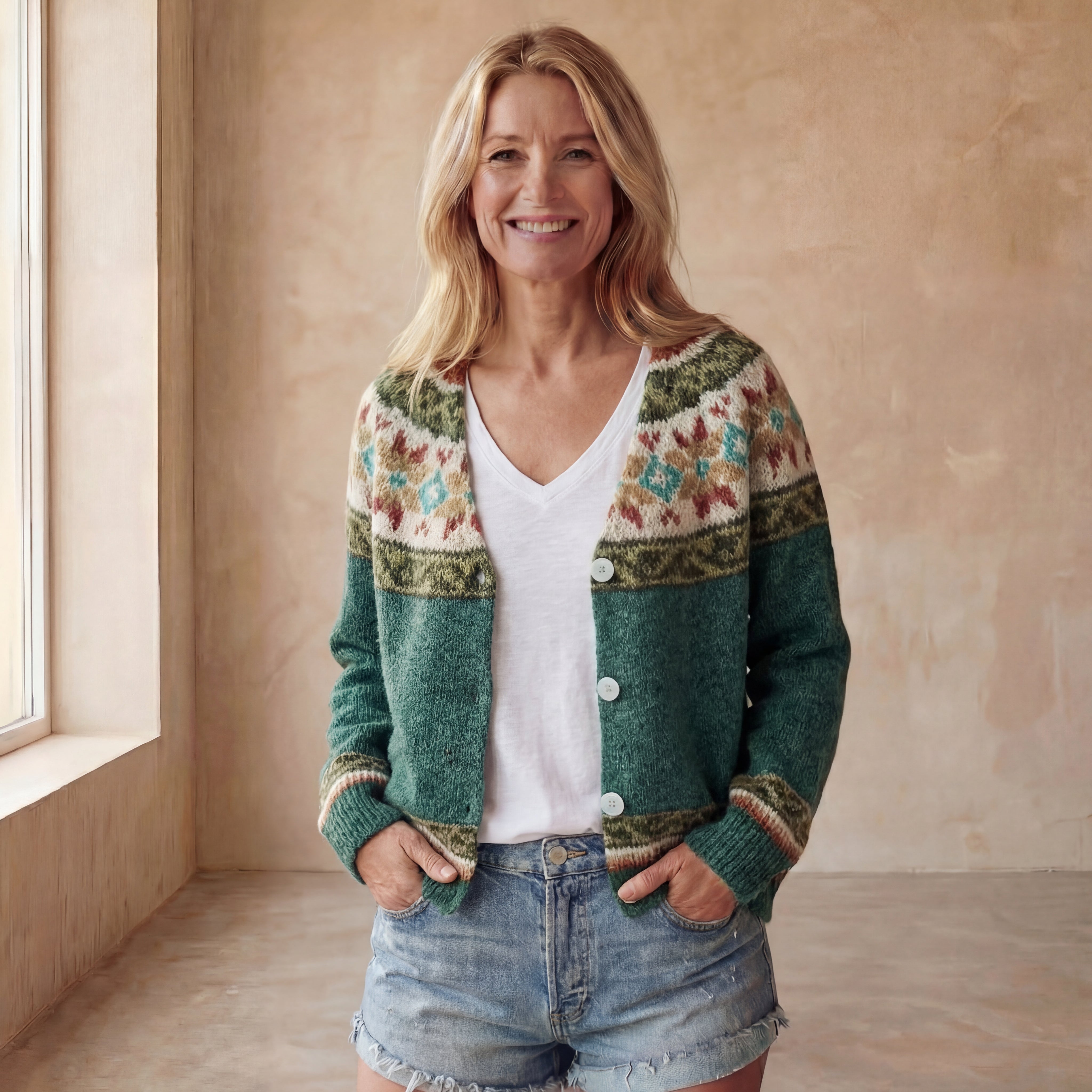 BIRANE - STRIPED COLOR CARDIGAN