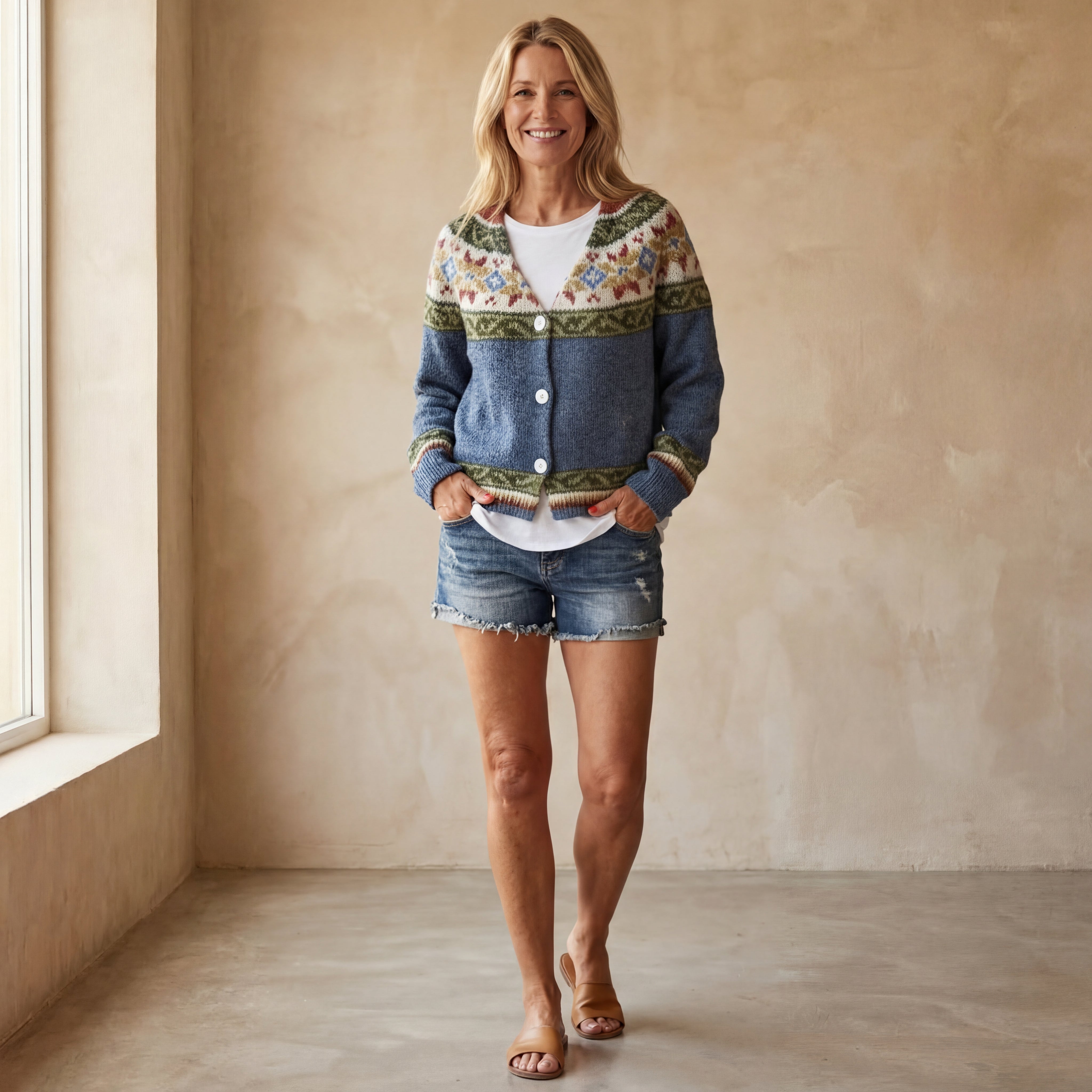 BIRANE - STRIPED COLOR CARDIGAN