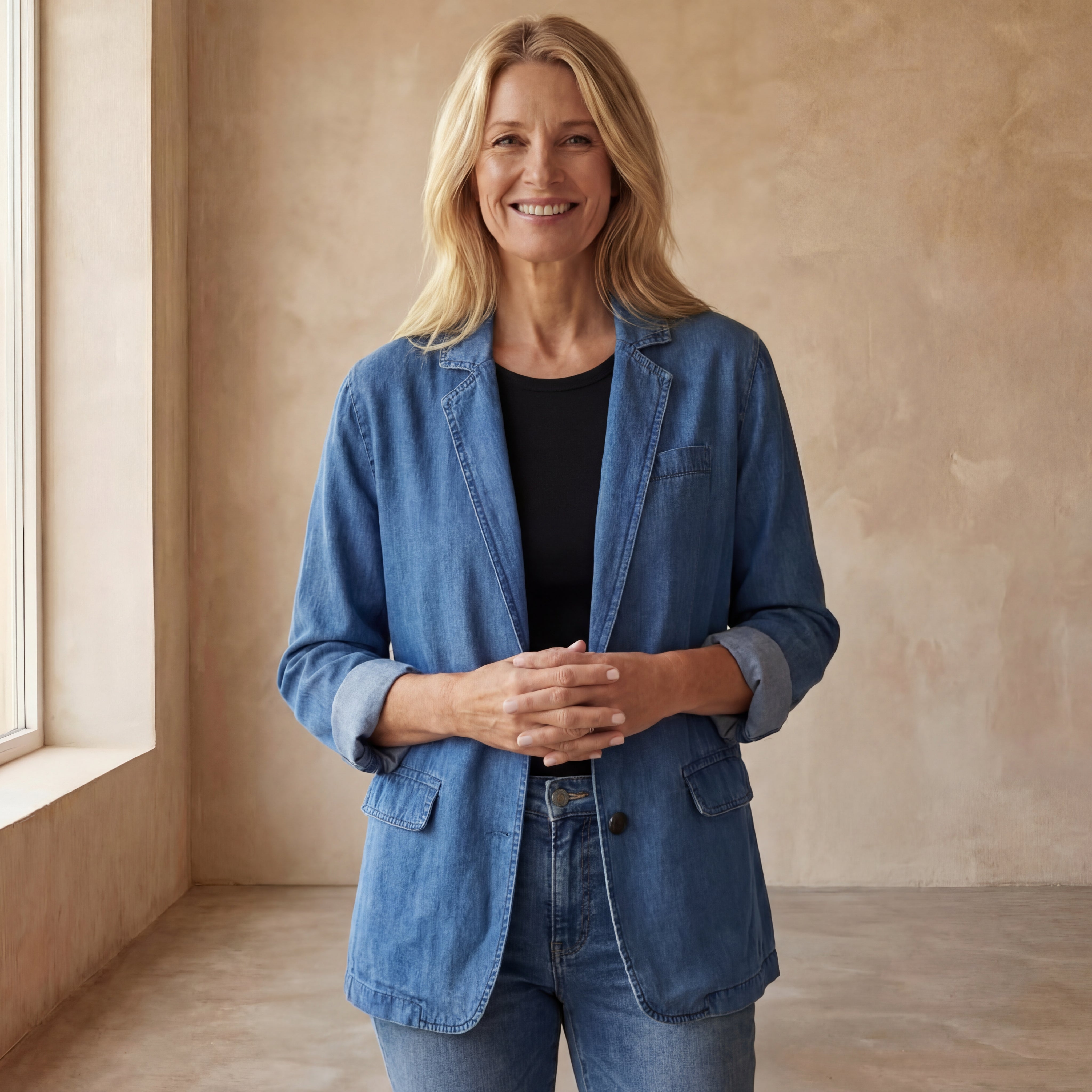 MIREIA - CASUAL DENIM BLAZER