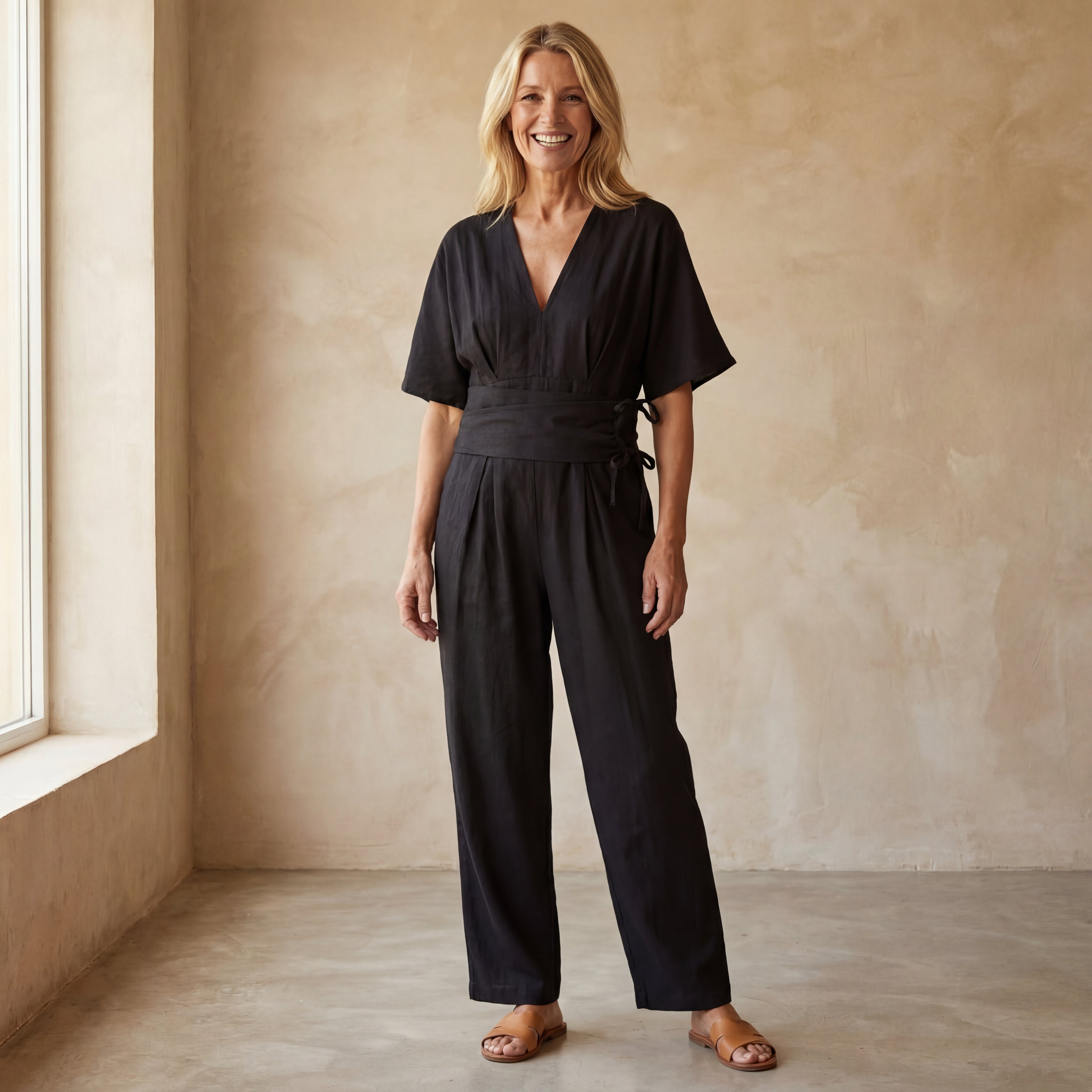 ANANDA - COTTON AND LINEN JUMPSUIT