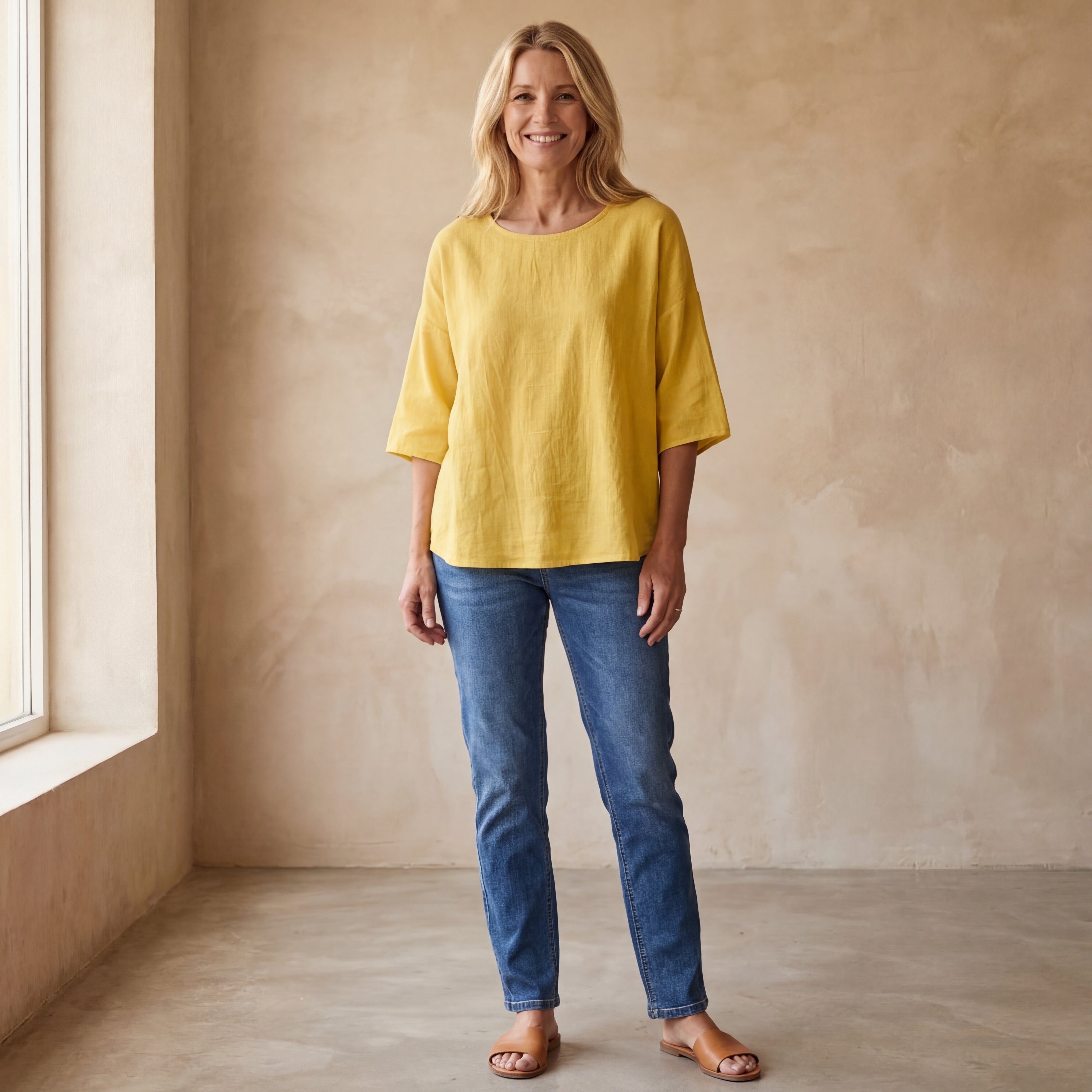 IMALA - Cotton and Linen Top