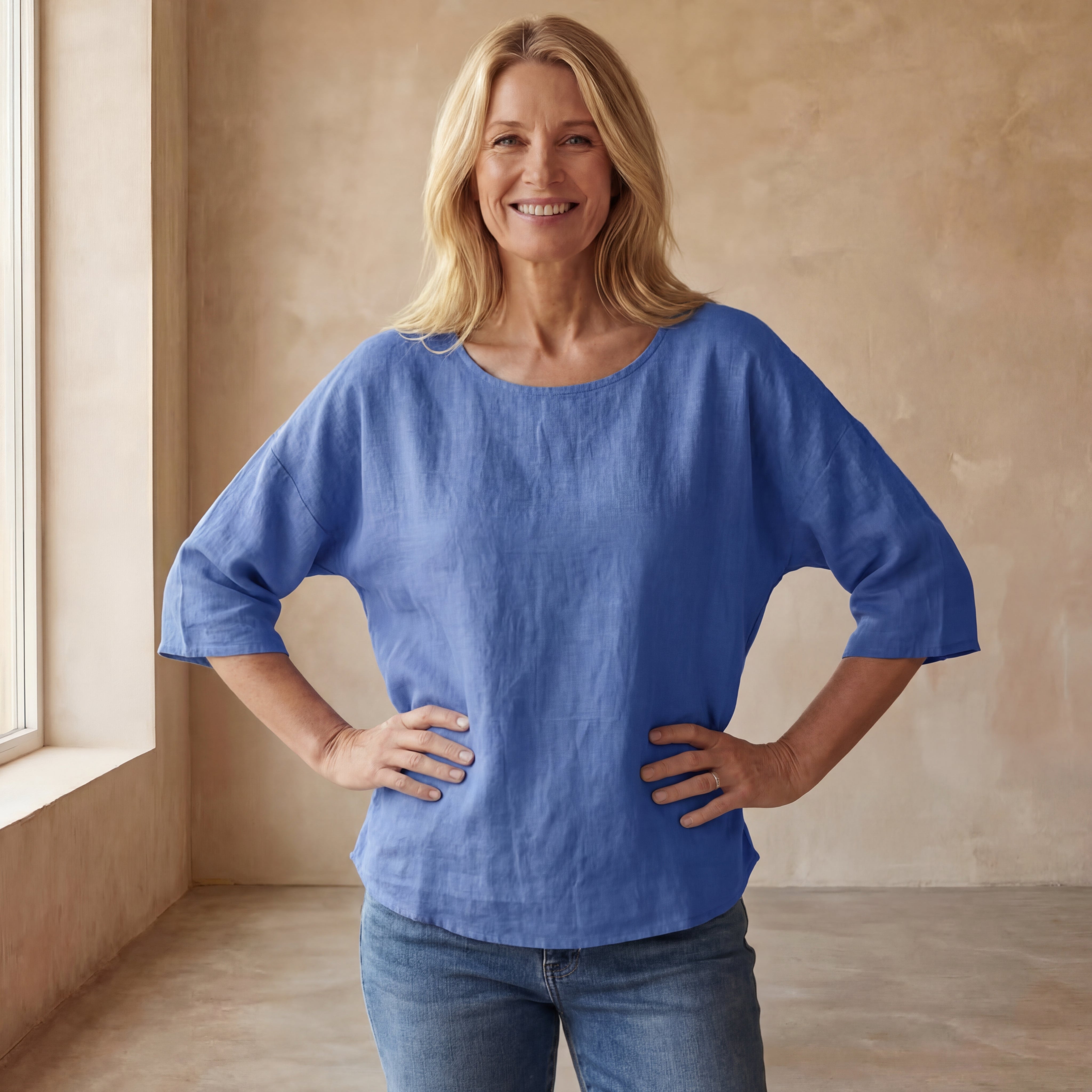 IMALA - Cotton and Linen Top