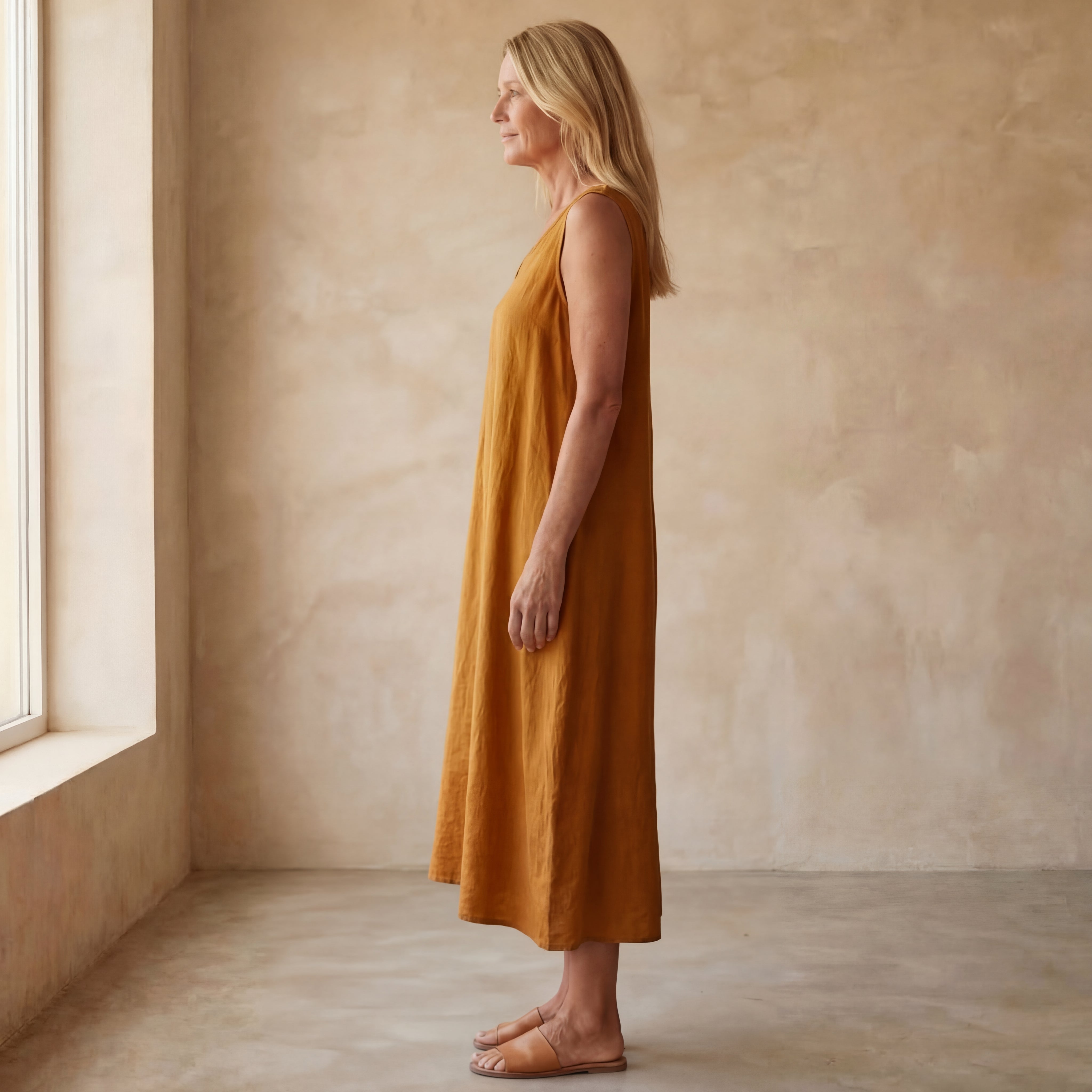 BLOME - Sleeveless boho midi dress