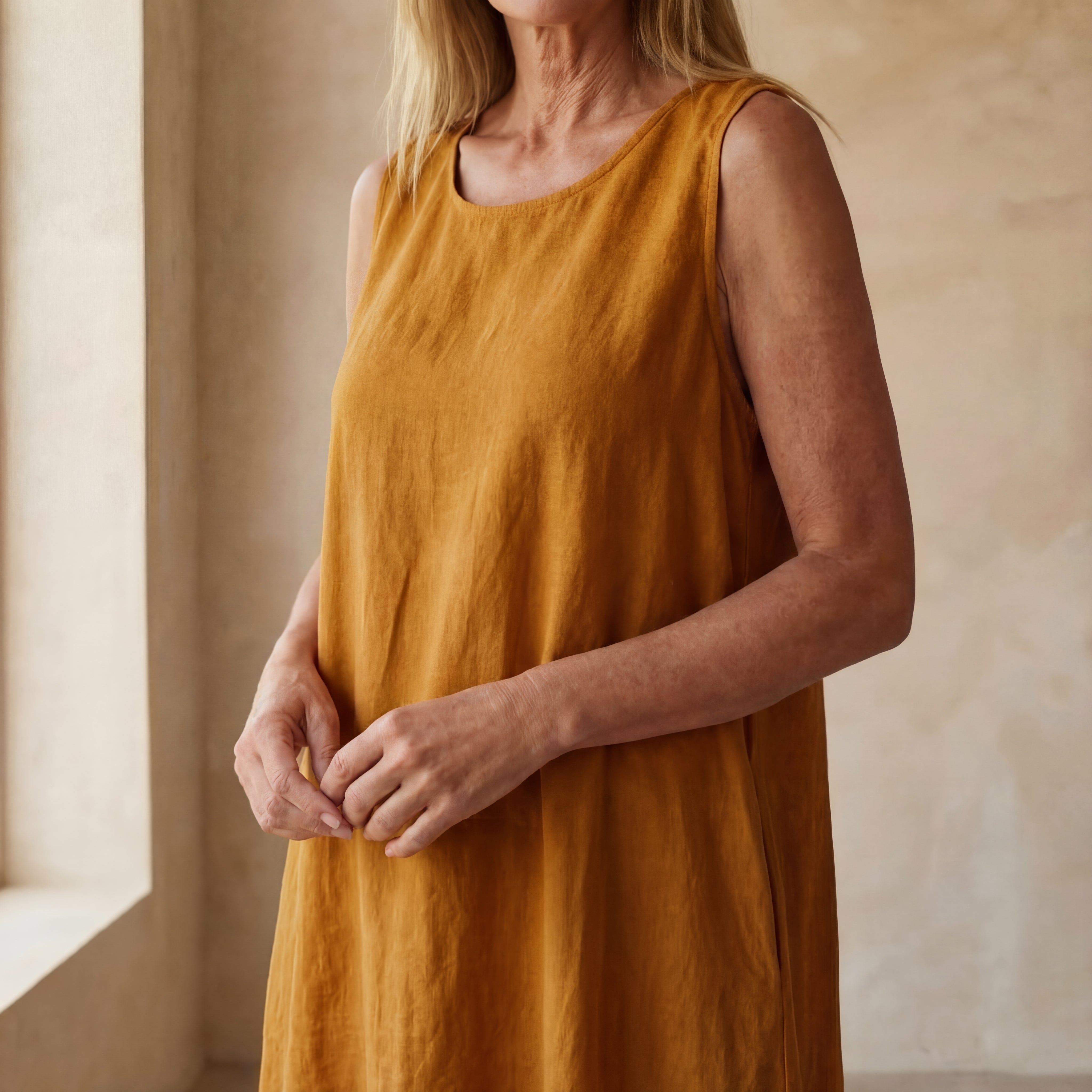 BLOME - Sleeveless boho midi dress