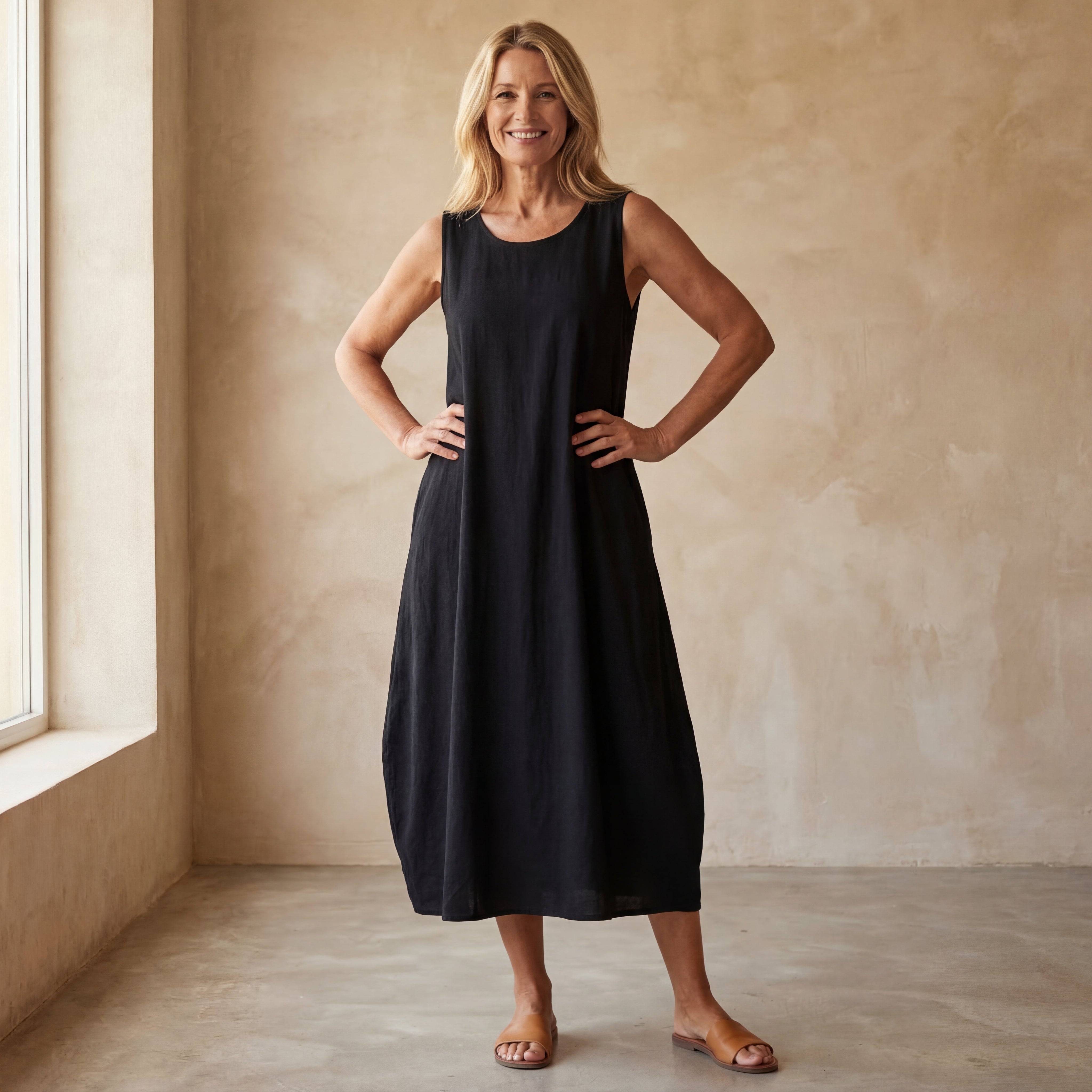 BLOME - Sleeveless boho midi dress