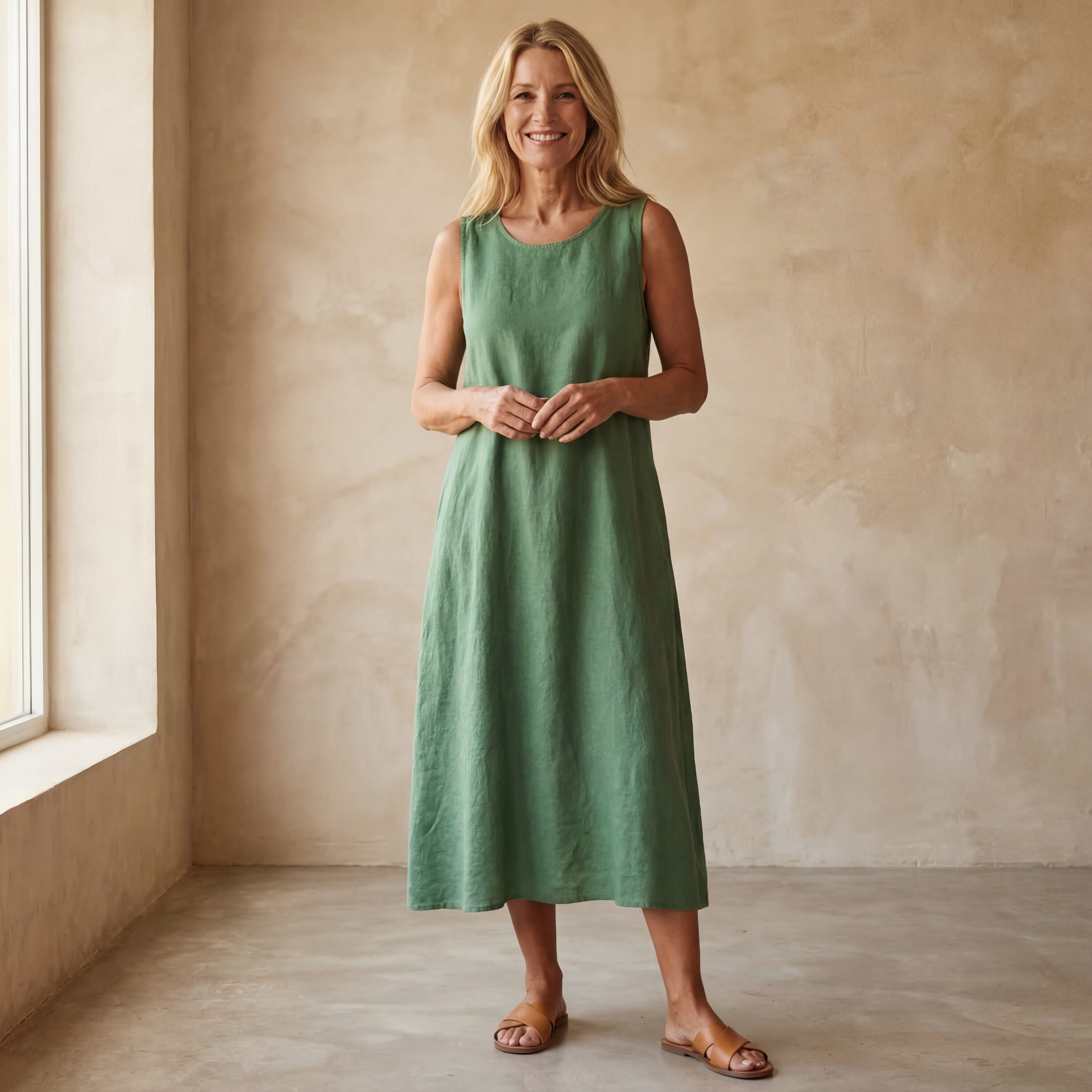 BLOME - Sleeveless boho midi dress