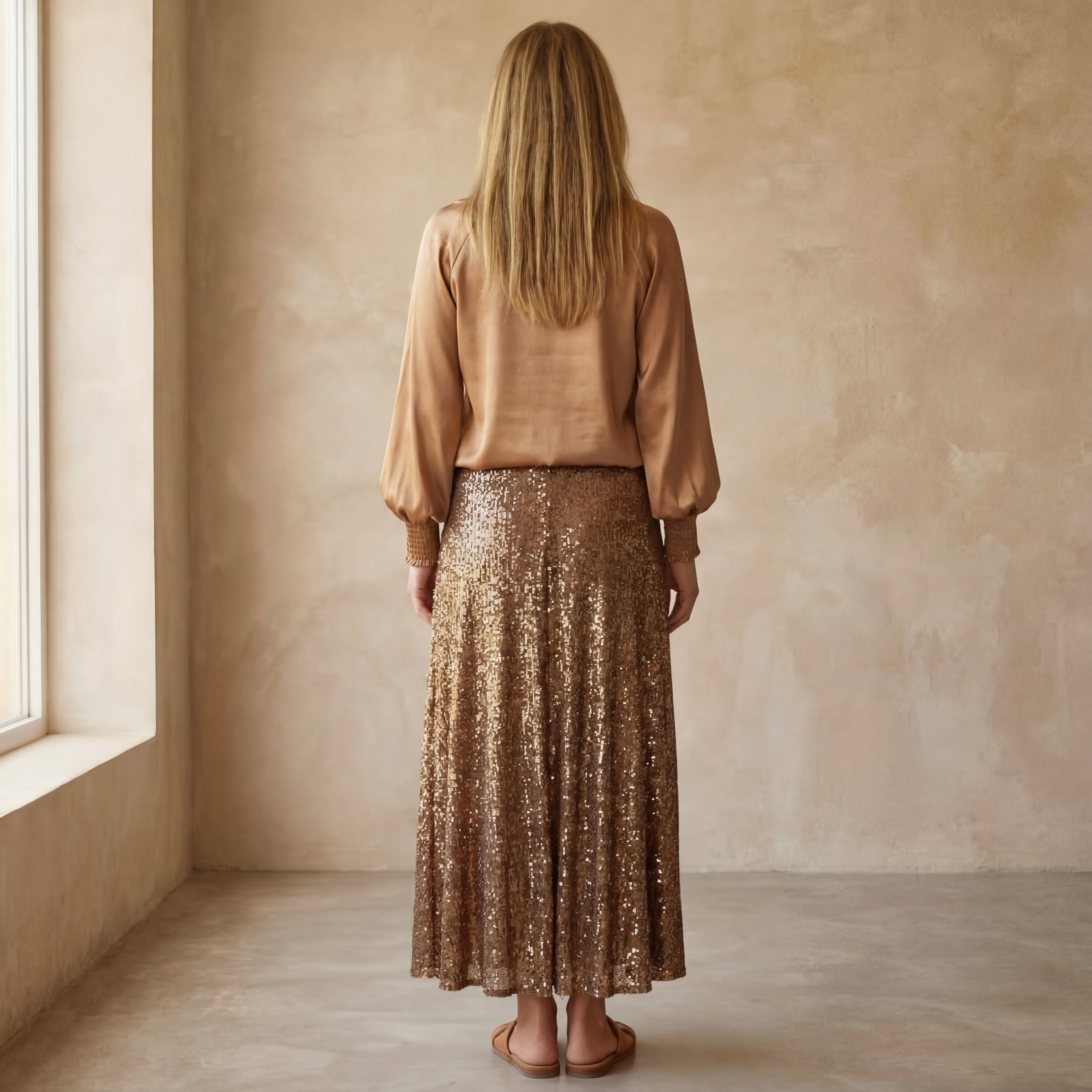 BOHEME - Satin Top & Sequin Skirt Set
