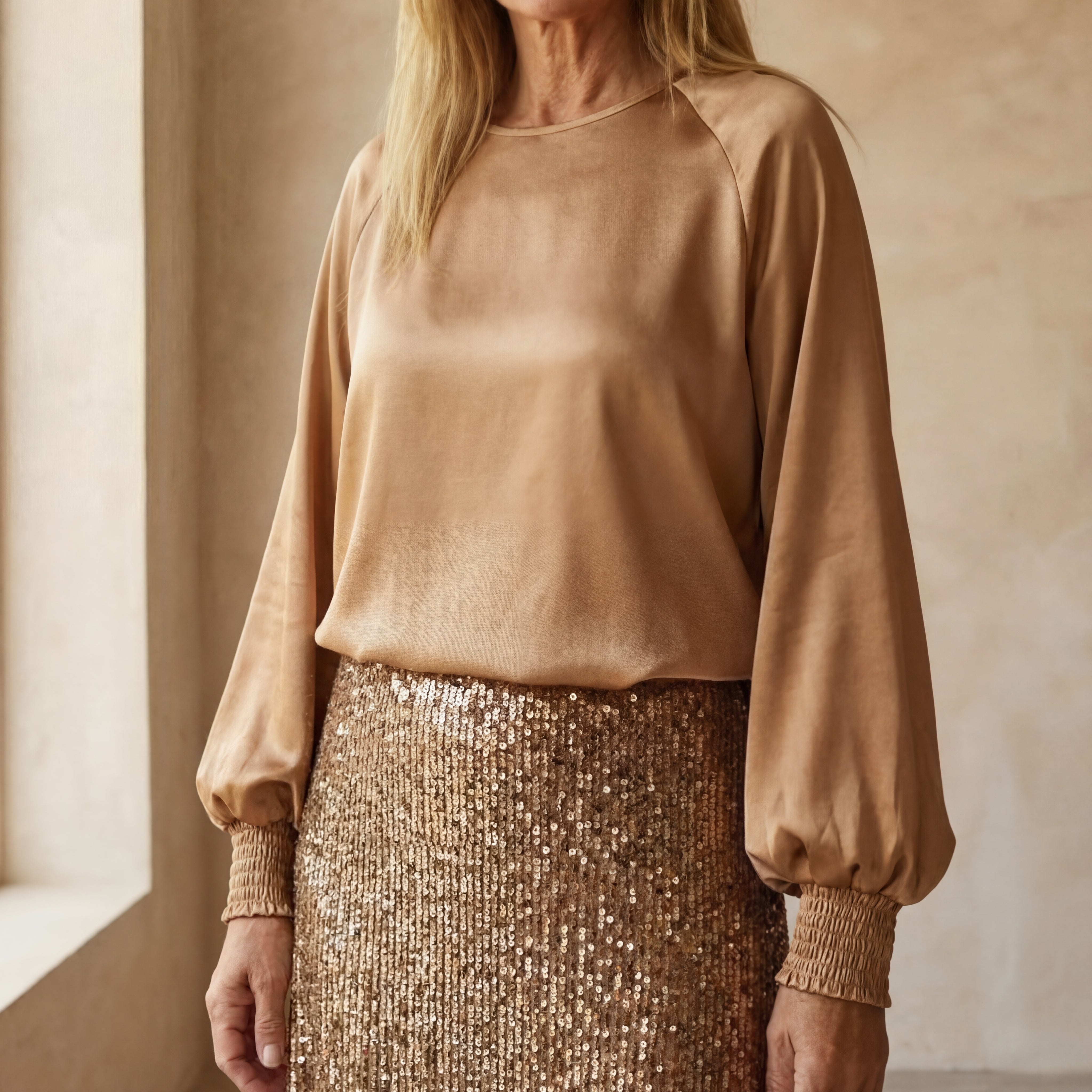 BOHEME - Satin Top & Sequin Skirt Set
