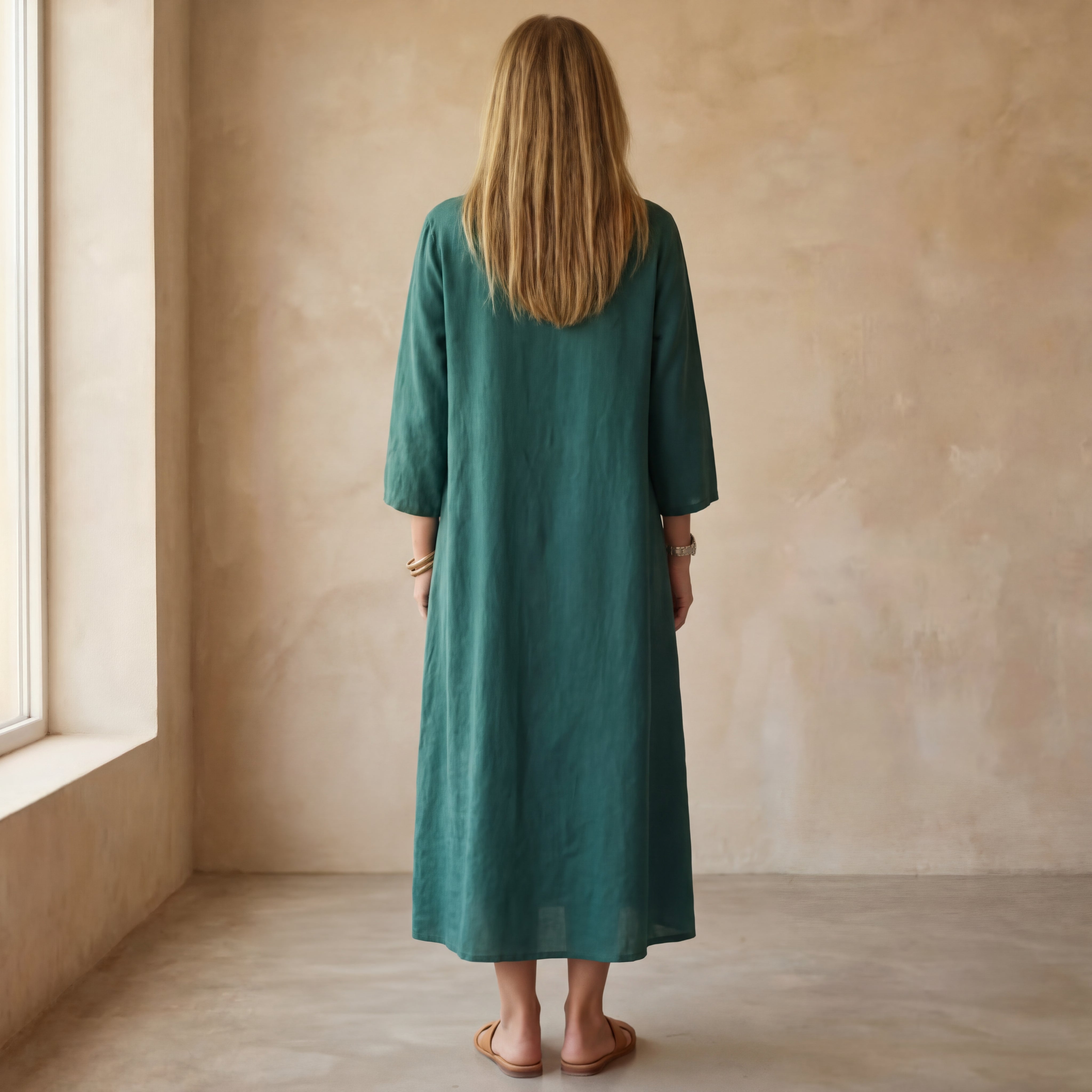 MIRIAM - SOLID COLOR COTTON DRESS