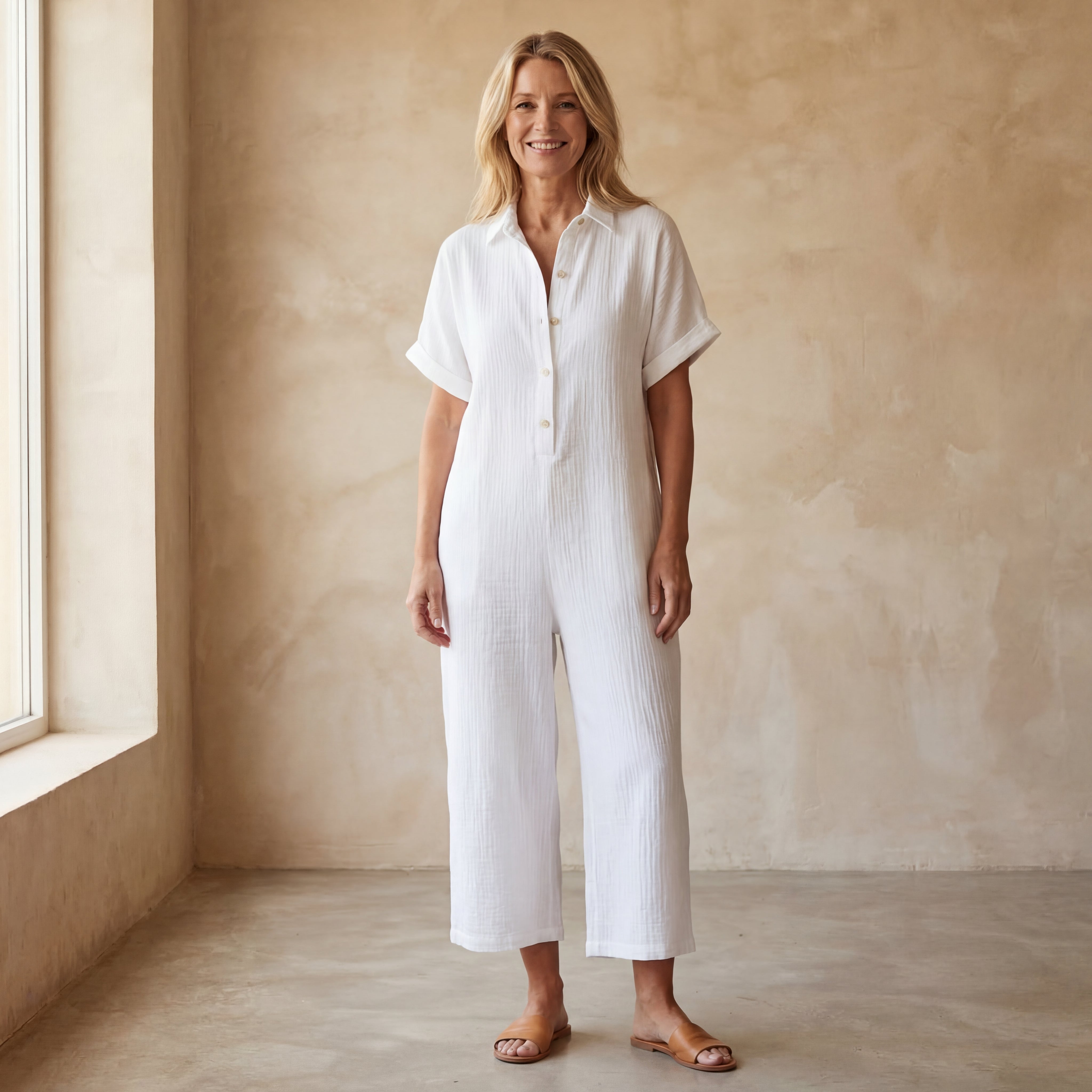 SAVAYA - COMFORTABLE COTTON JUMPSUIT