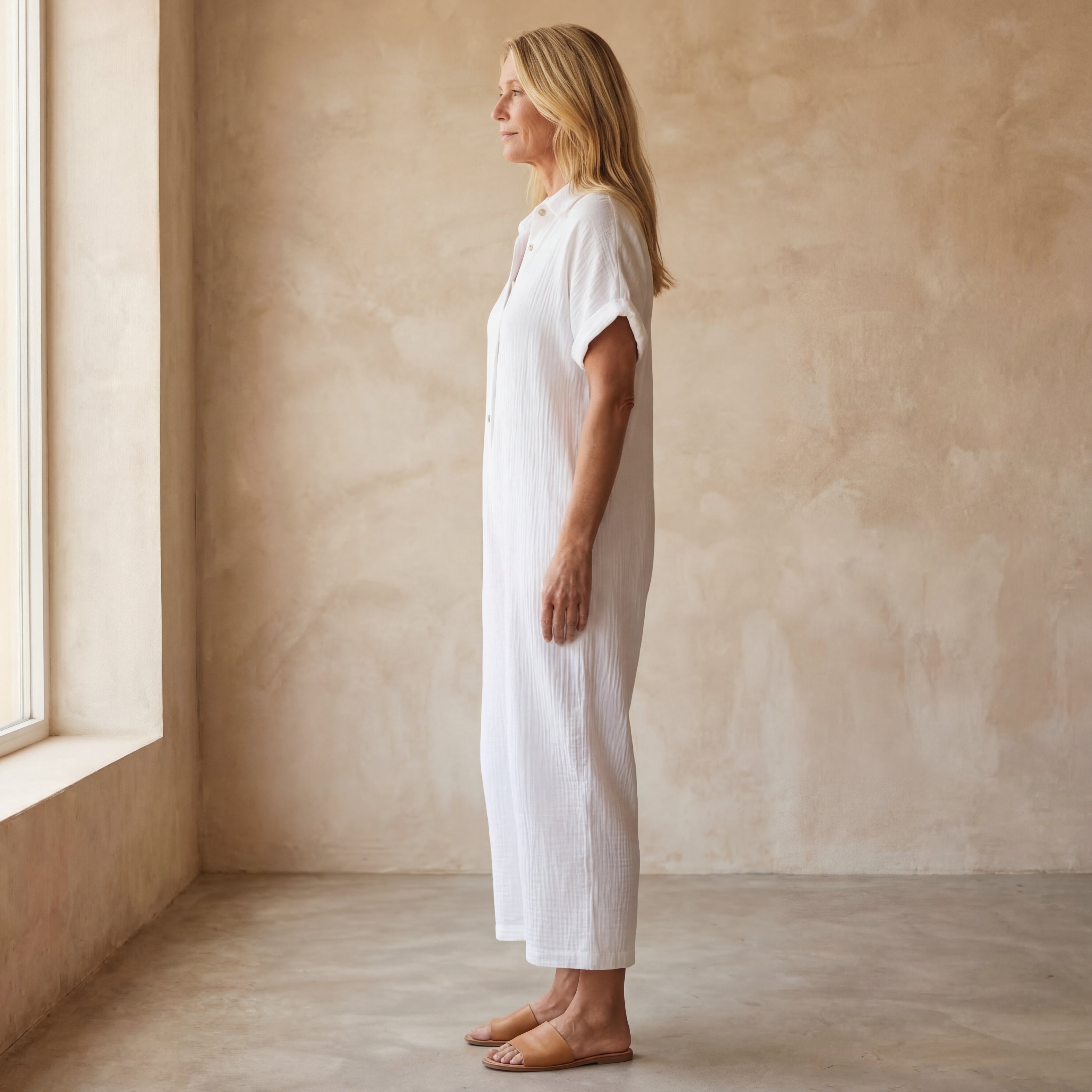 SAVAYA - COMFORTABLE COTTON JUMPSUIT