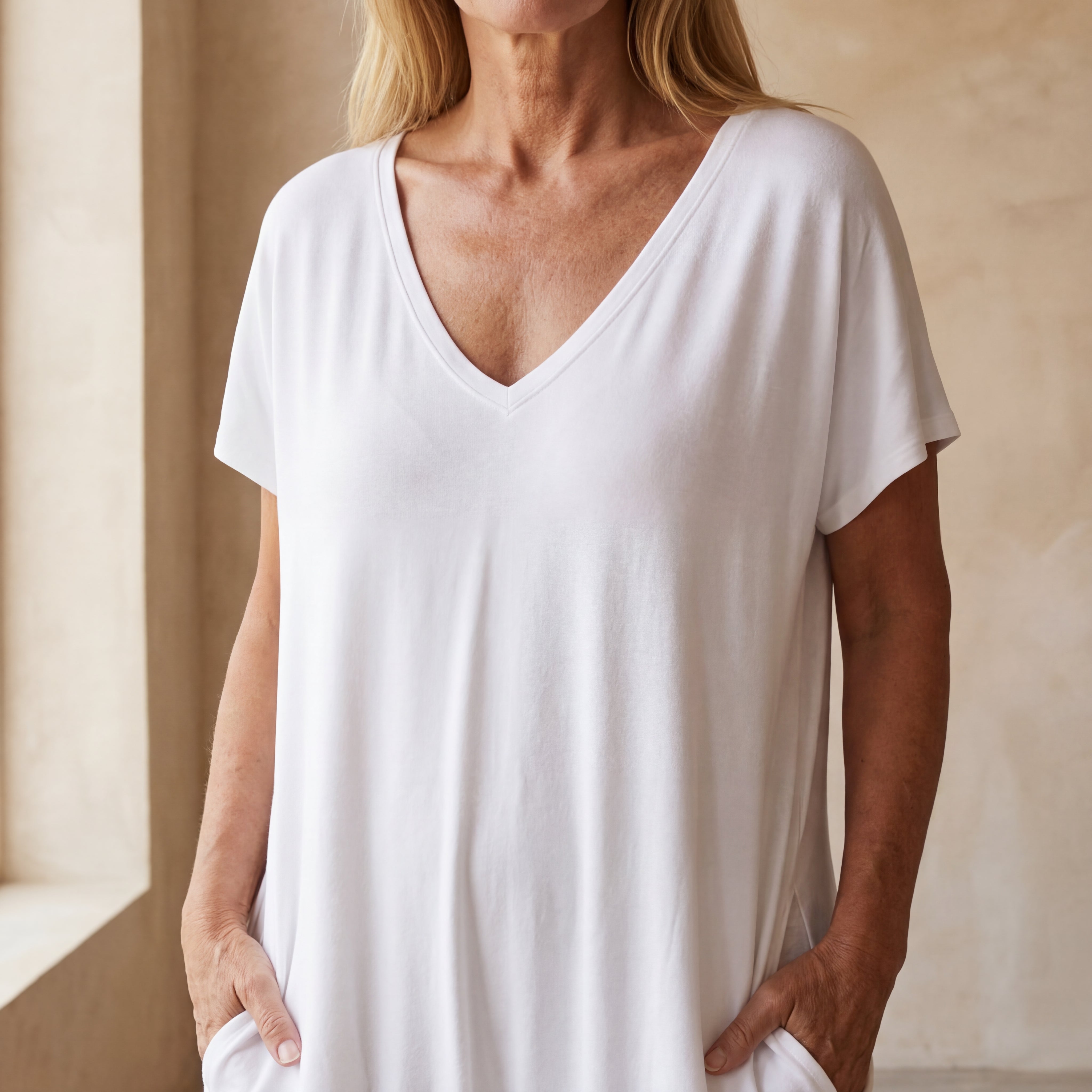 MAIRE - Casual V-neck Solid Color Jumpsuit