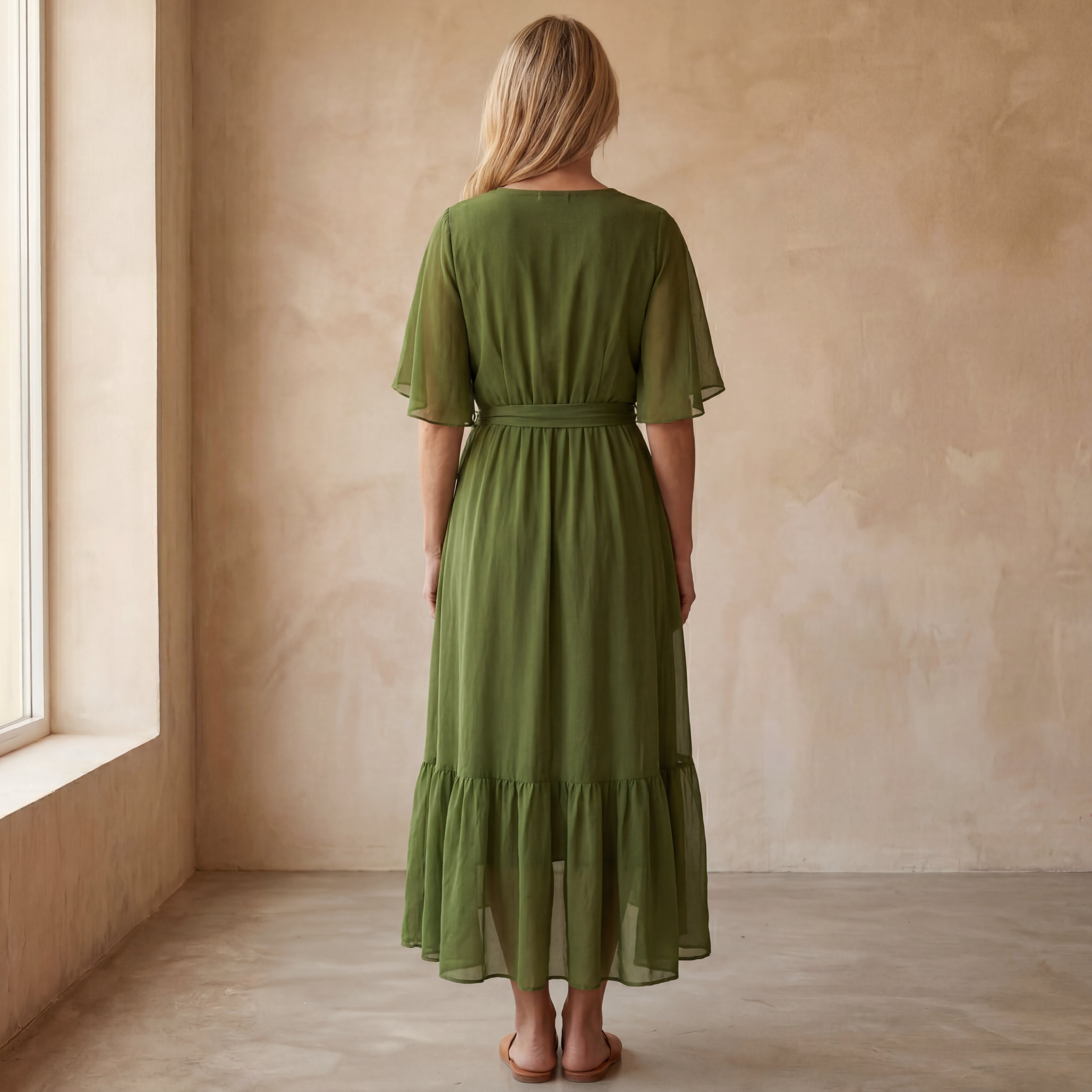 CRISTI - FLOWY CROSSED DRESS