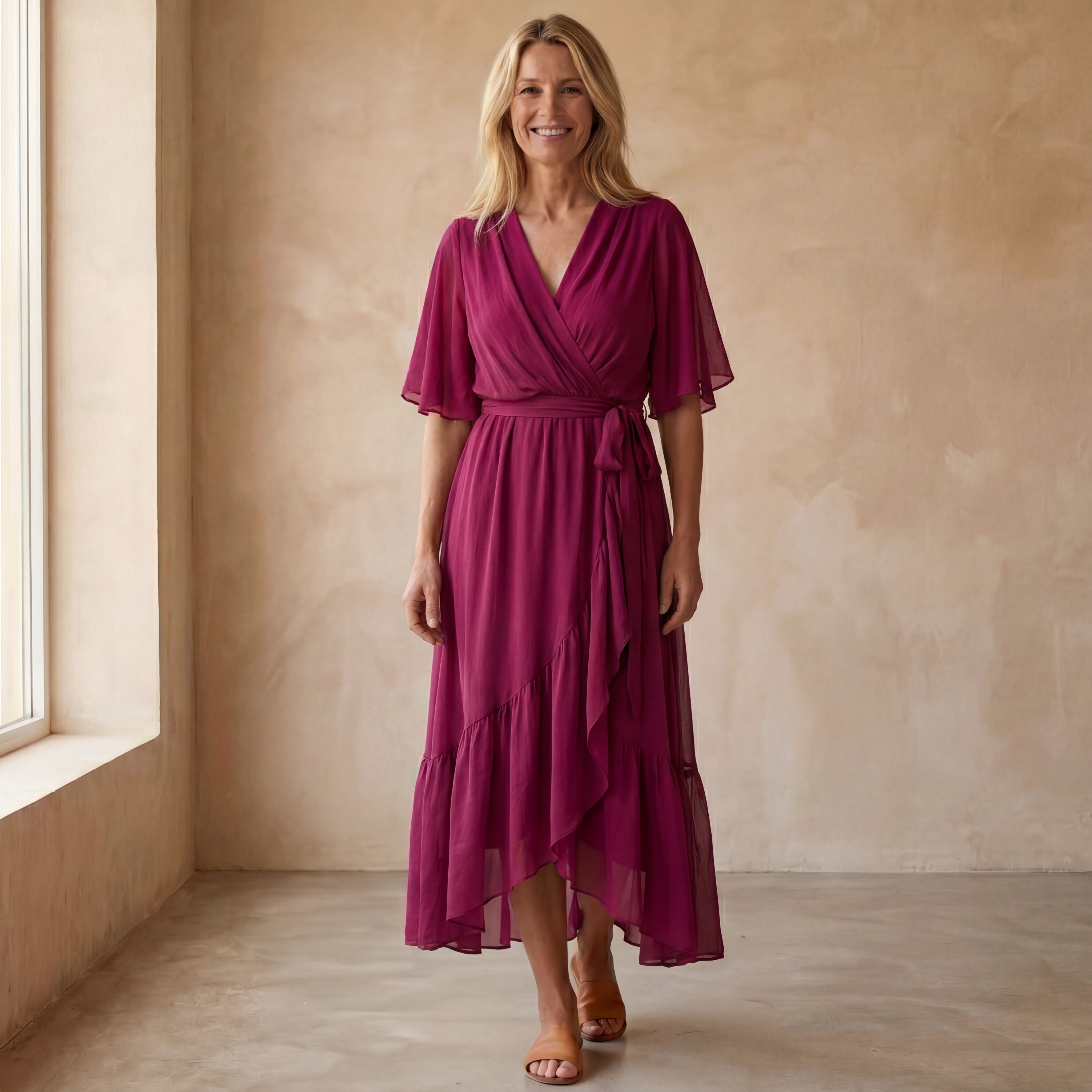 CRISTI - FLOWY CROSSED DRESS