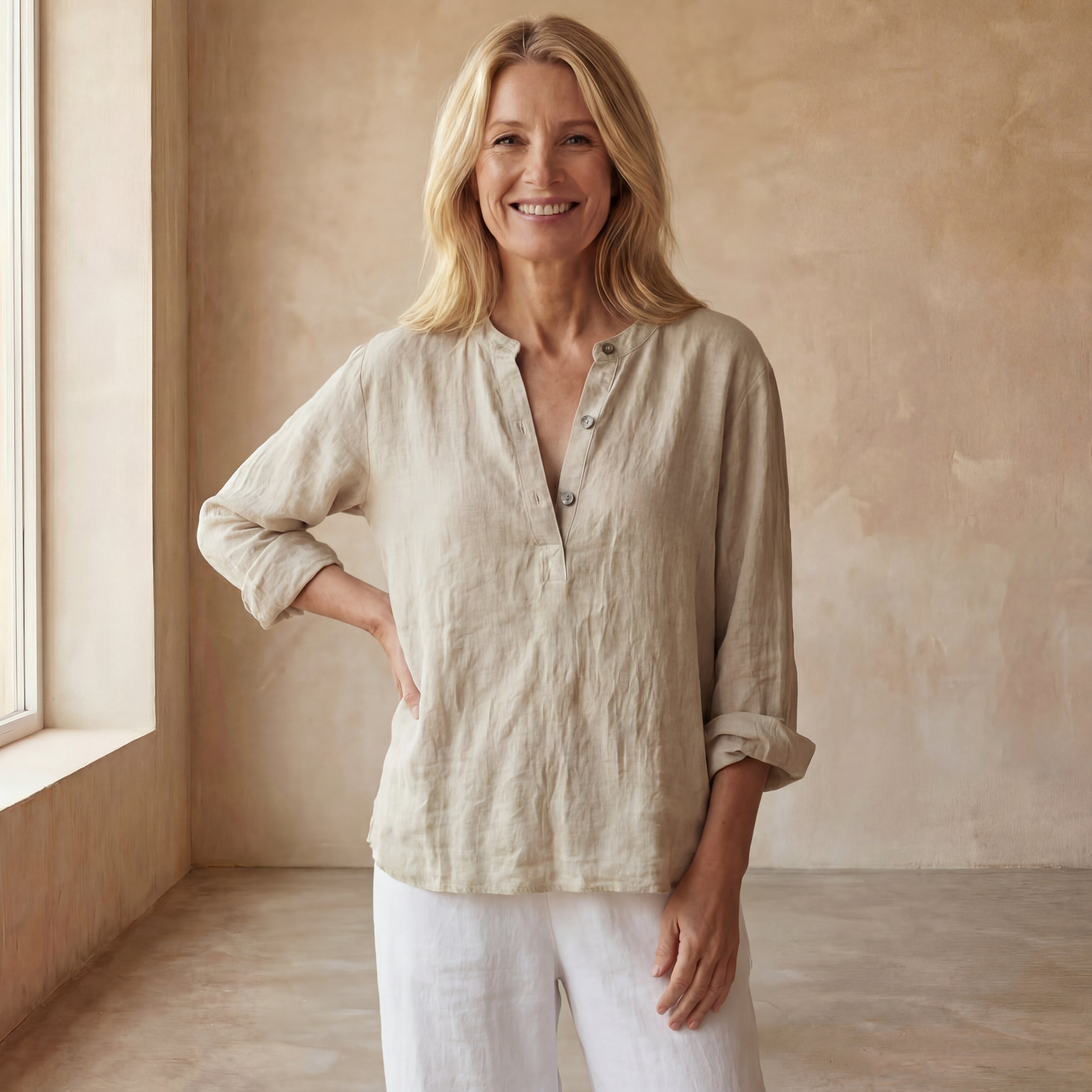 SEREMIA - STYLISH LINEN SHIRT