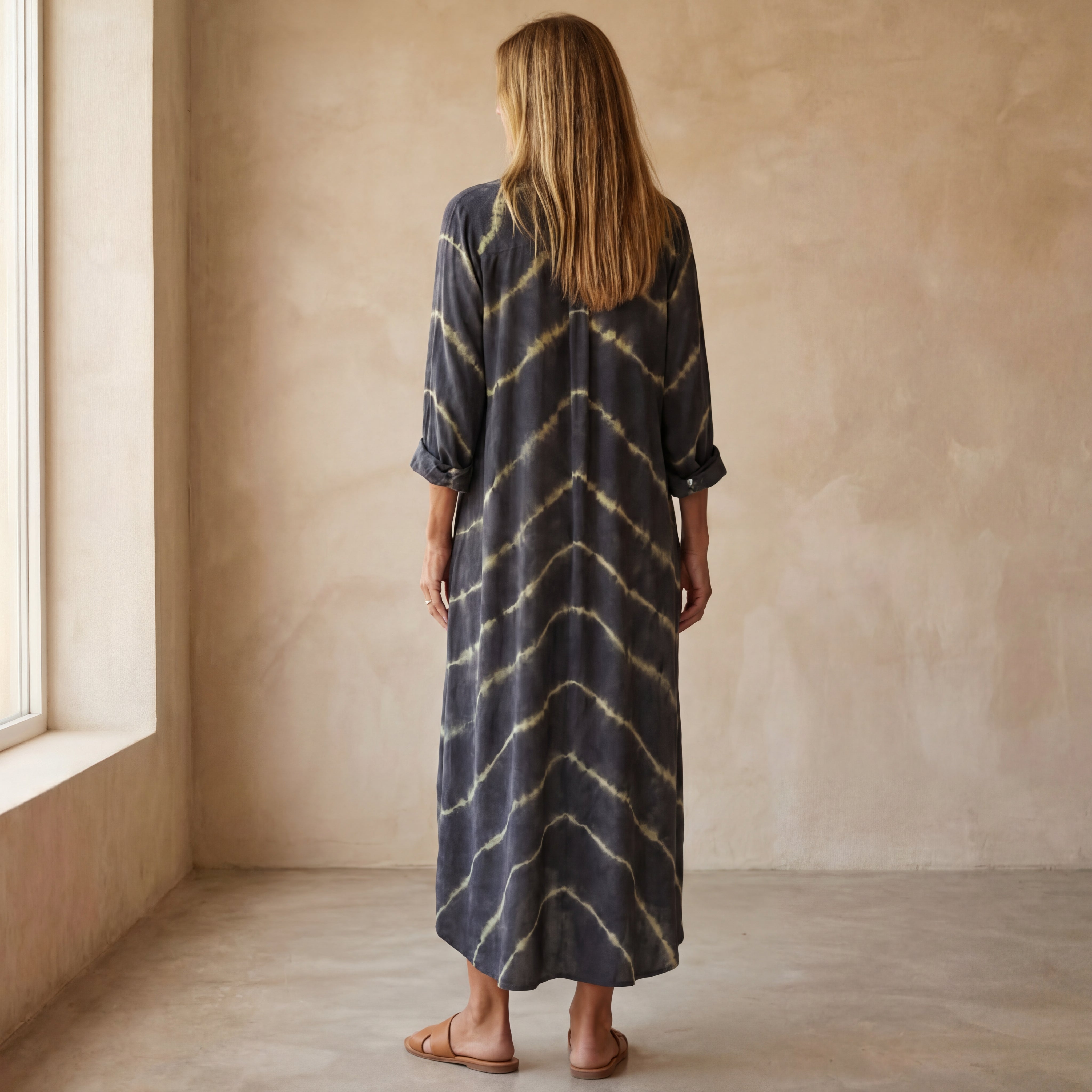 BOMEA - Boho Stripe Long Sleeves Dress