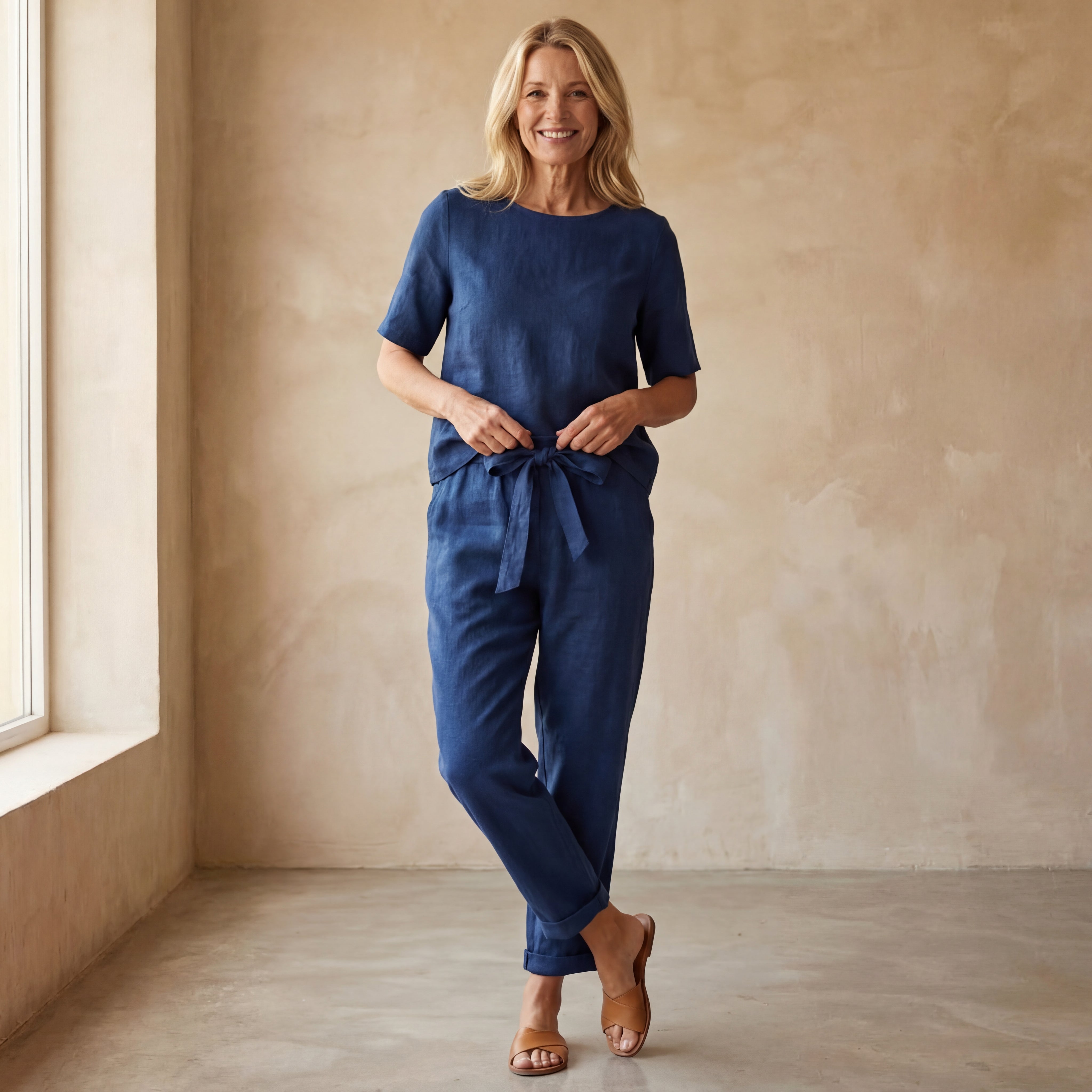 BERAMA COTTON AND LINEN 2 PIECE SET