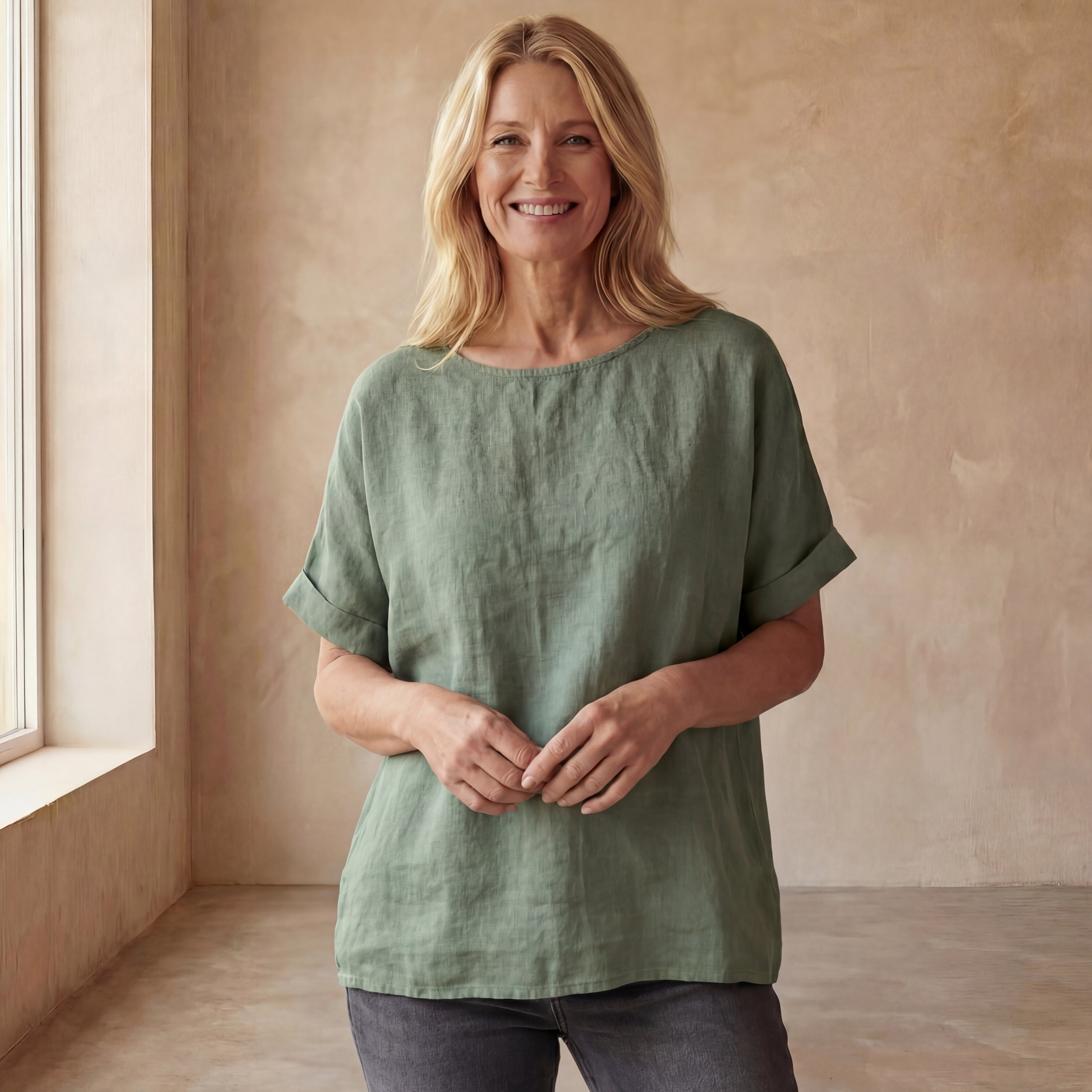 BAUA - Cotton And Linen T-Shirt