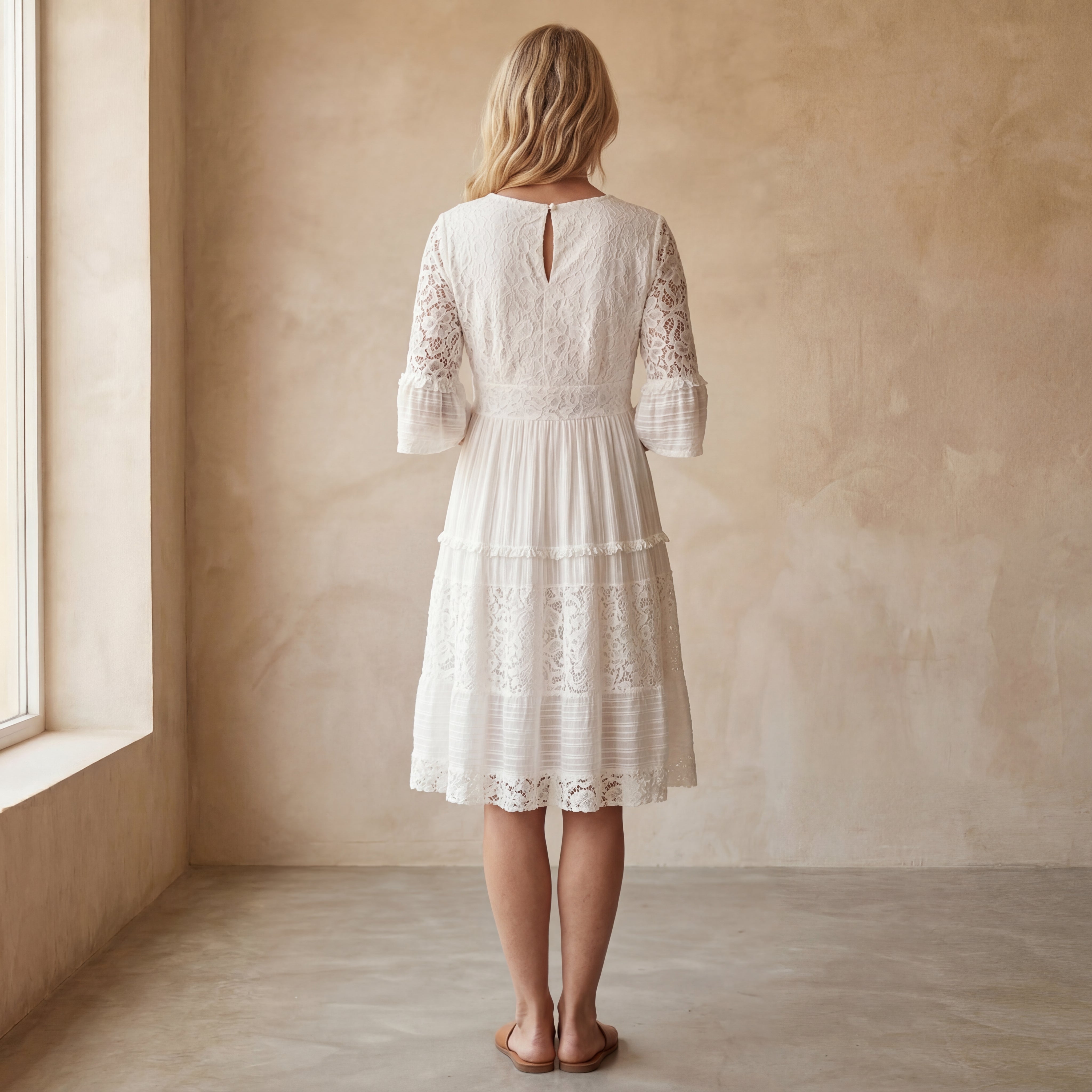 BERINDA - Embroidered Lace Dress