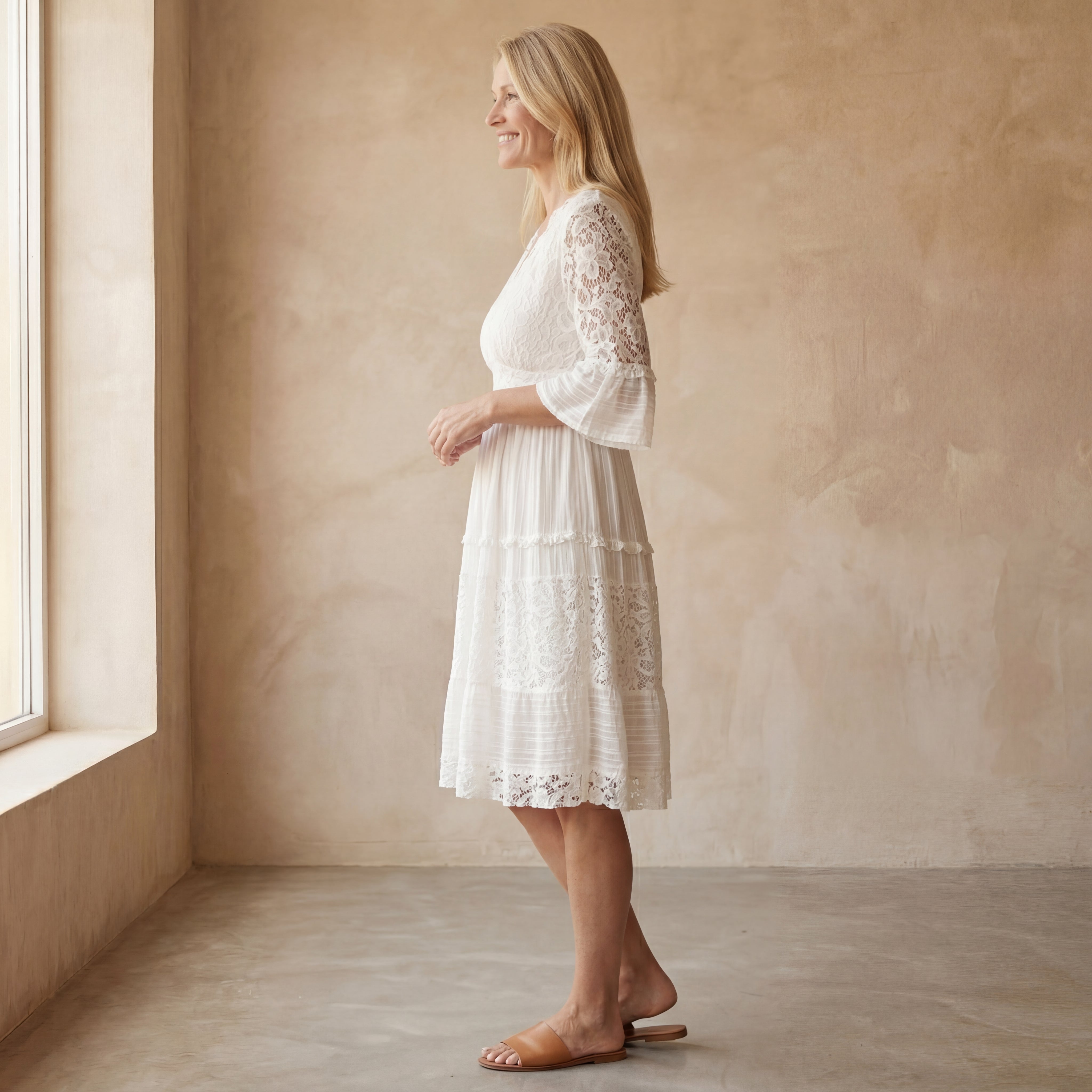BERINDA - Embroidered Lace Dress