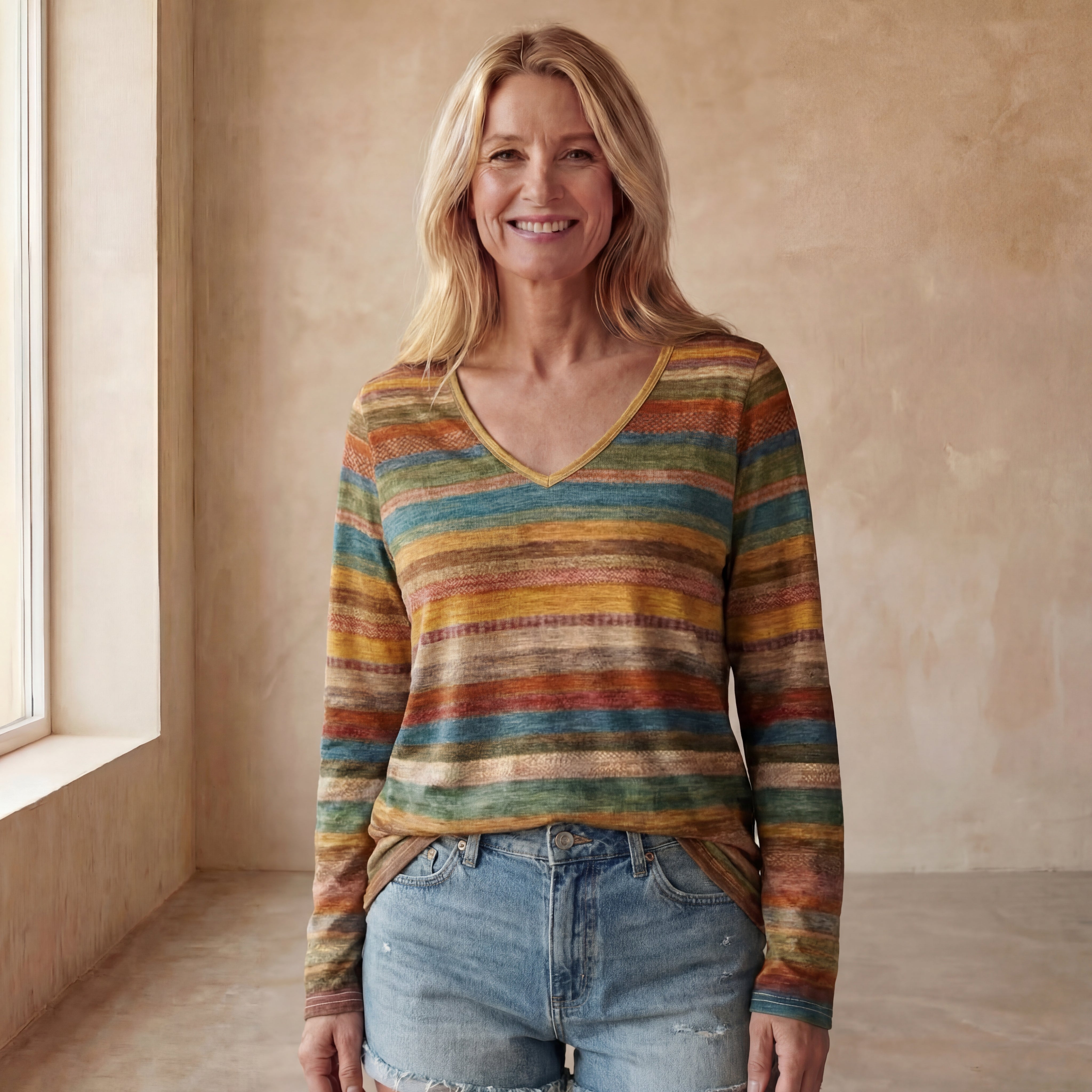 AREMA - Striped Colorful Top