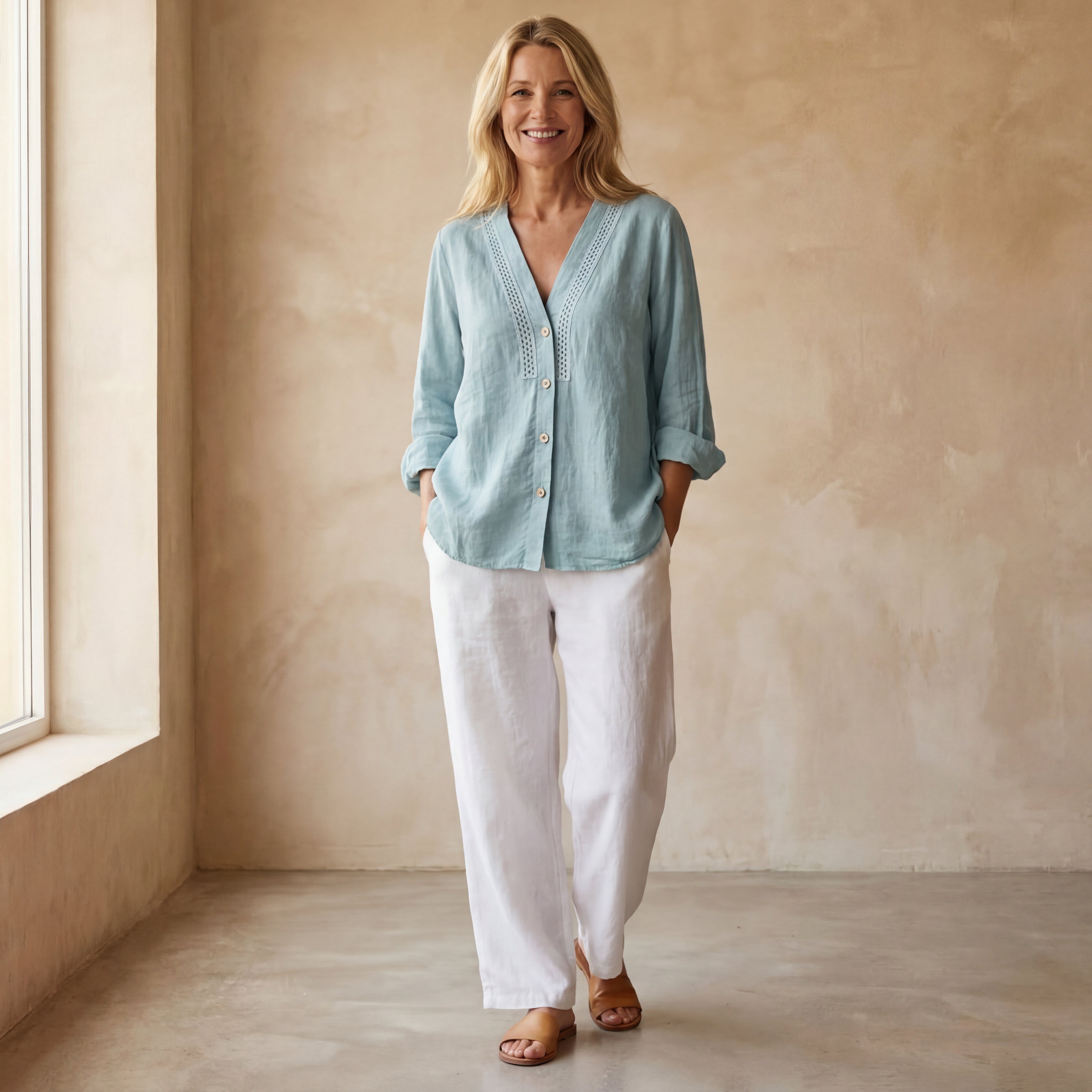ARADANA - BOHEMIAN LINEN SHIRT
