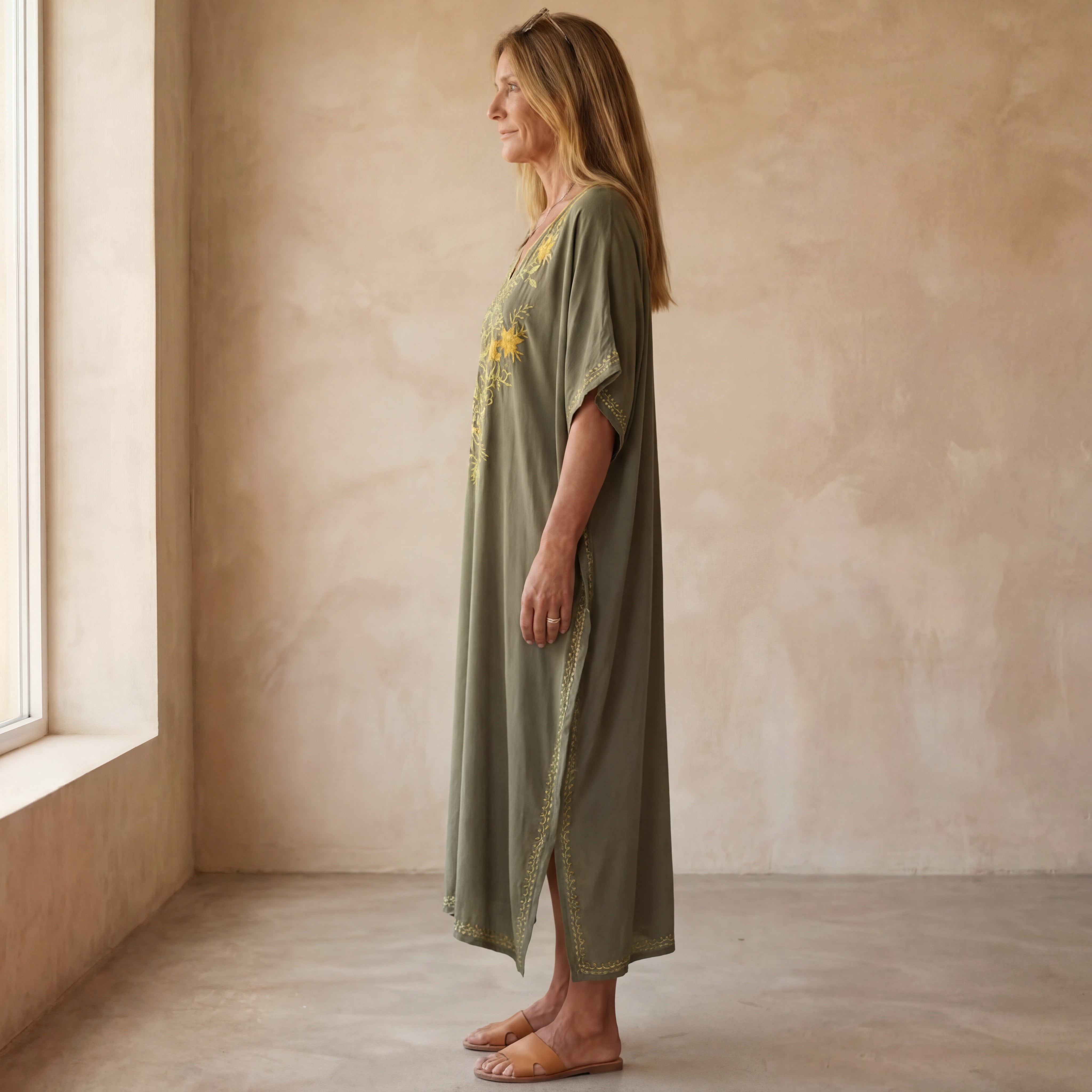 MARADIA - FLORAL KAFTAN DRESS