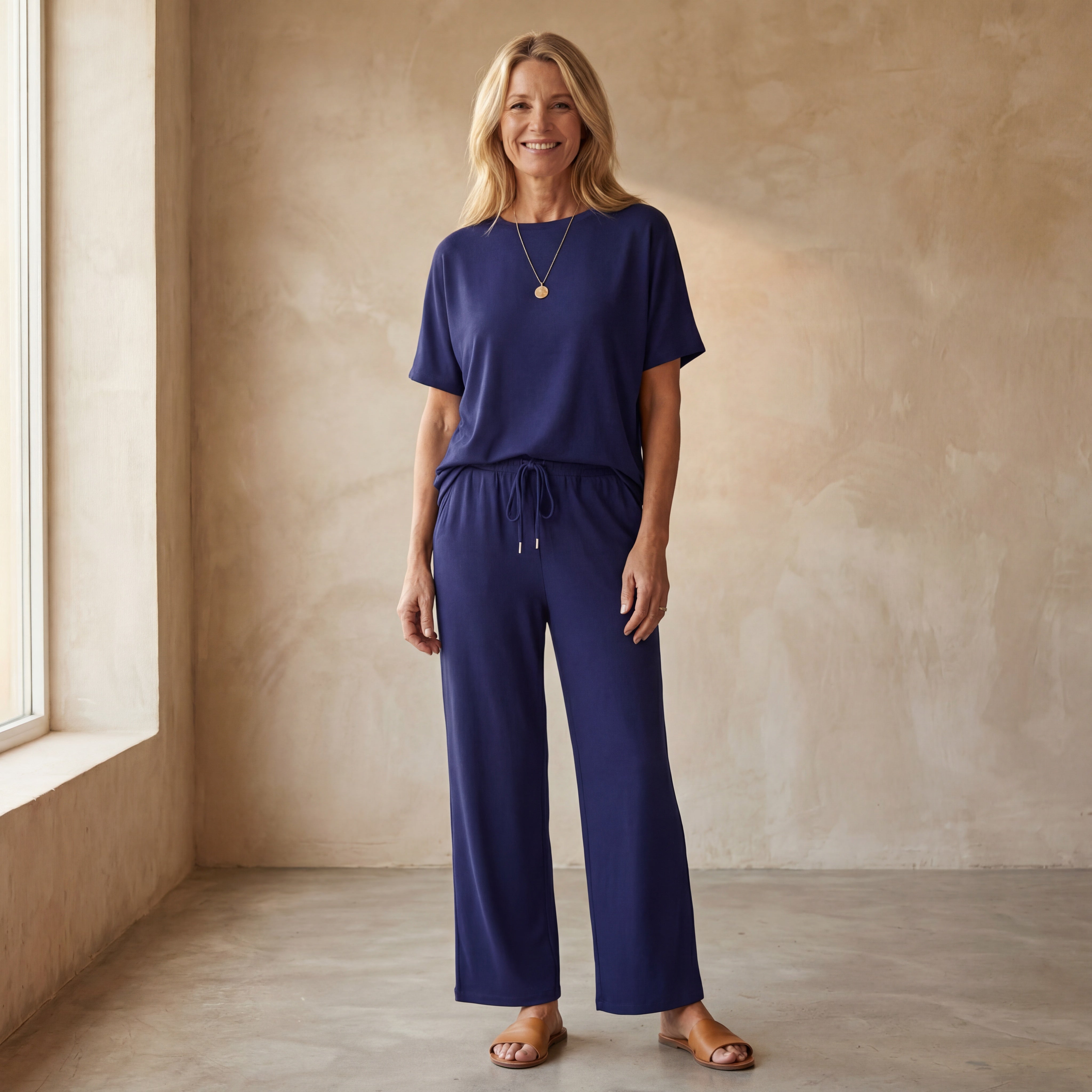 ASANARE - Soft Casual Top and Pants Set