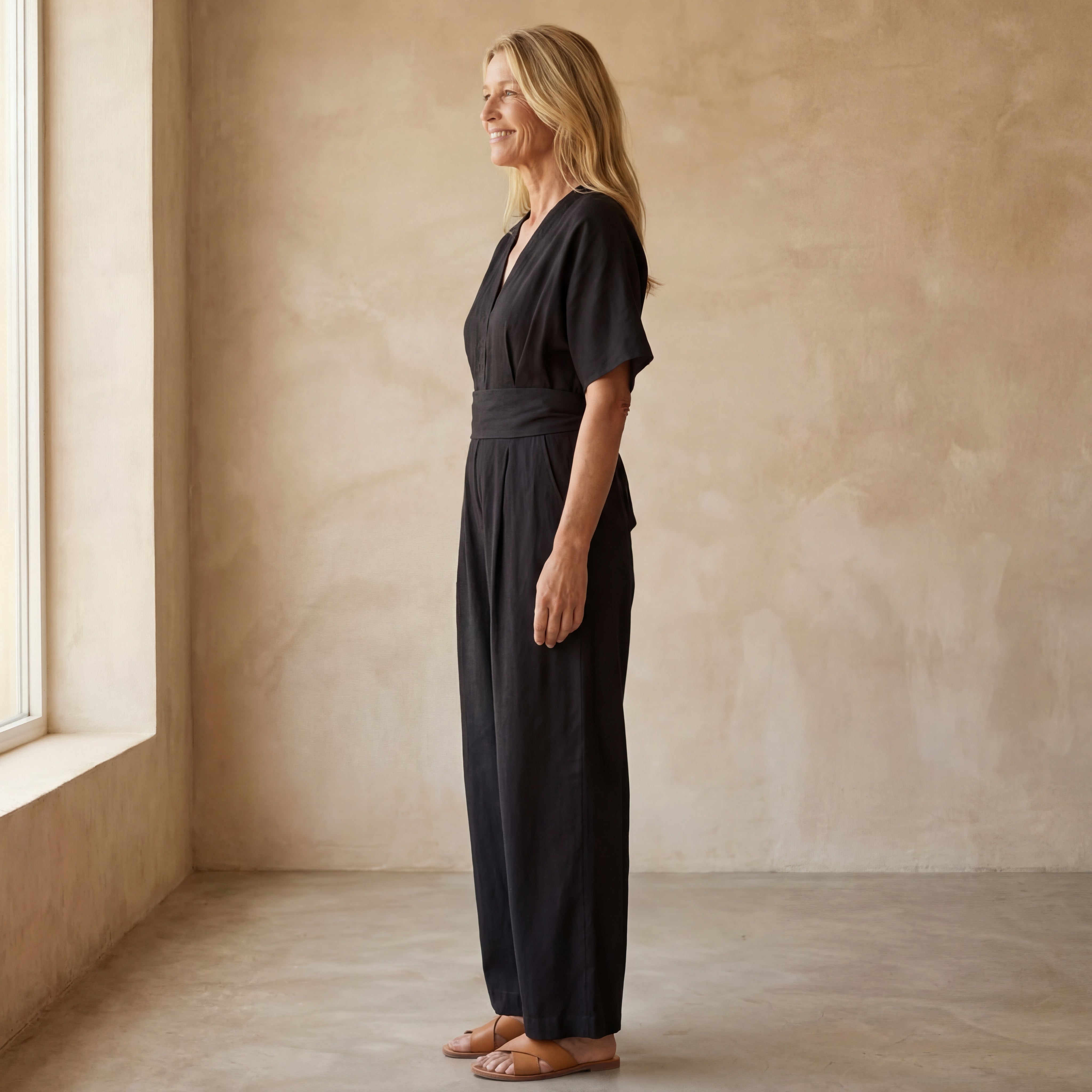 ANANDA - COTTON AND LINEN JUMPSUIT