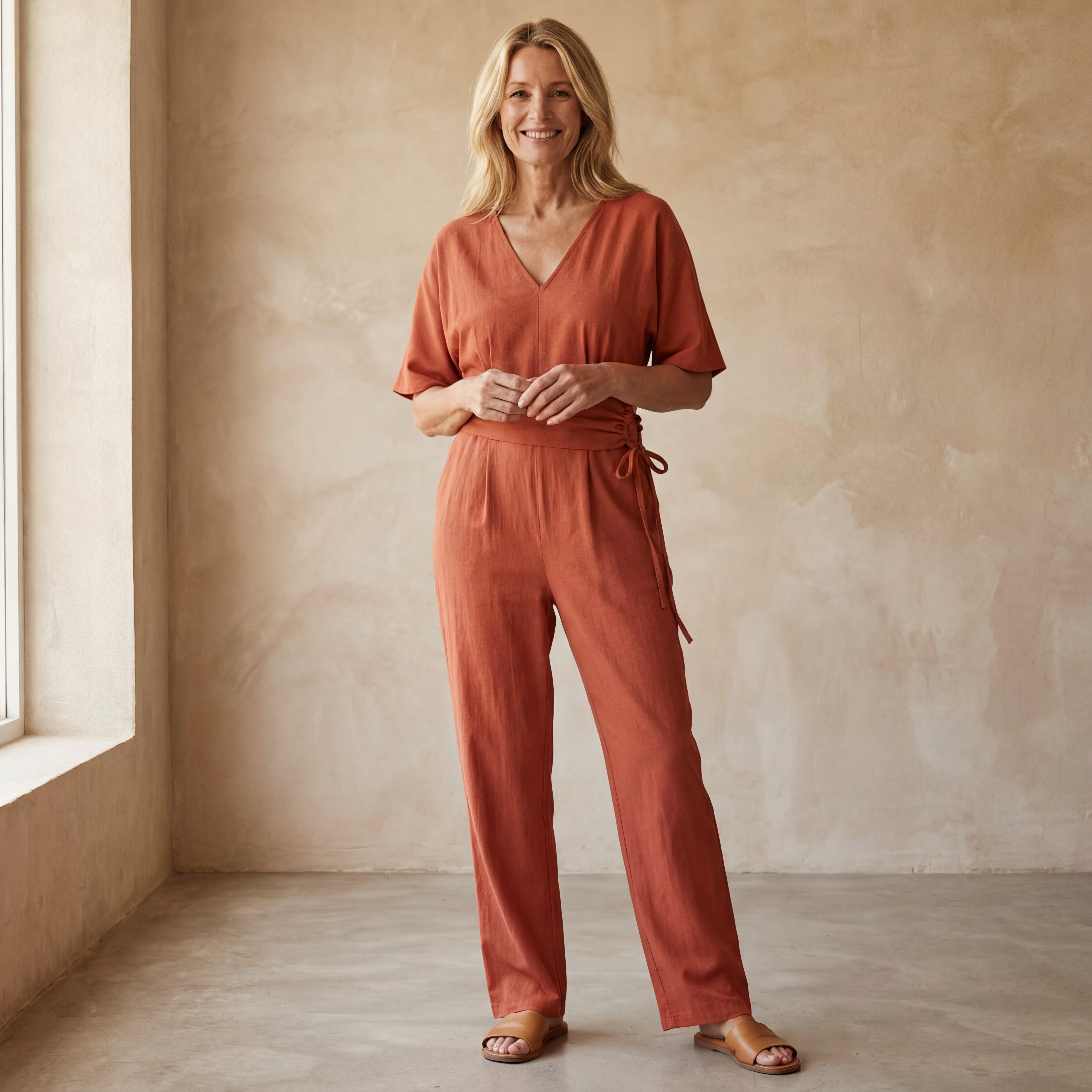 ANANDA - COTTON AND LINEN JUMPSUIT