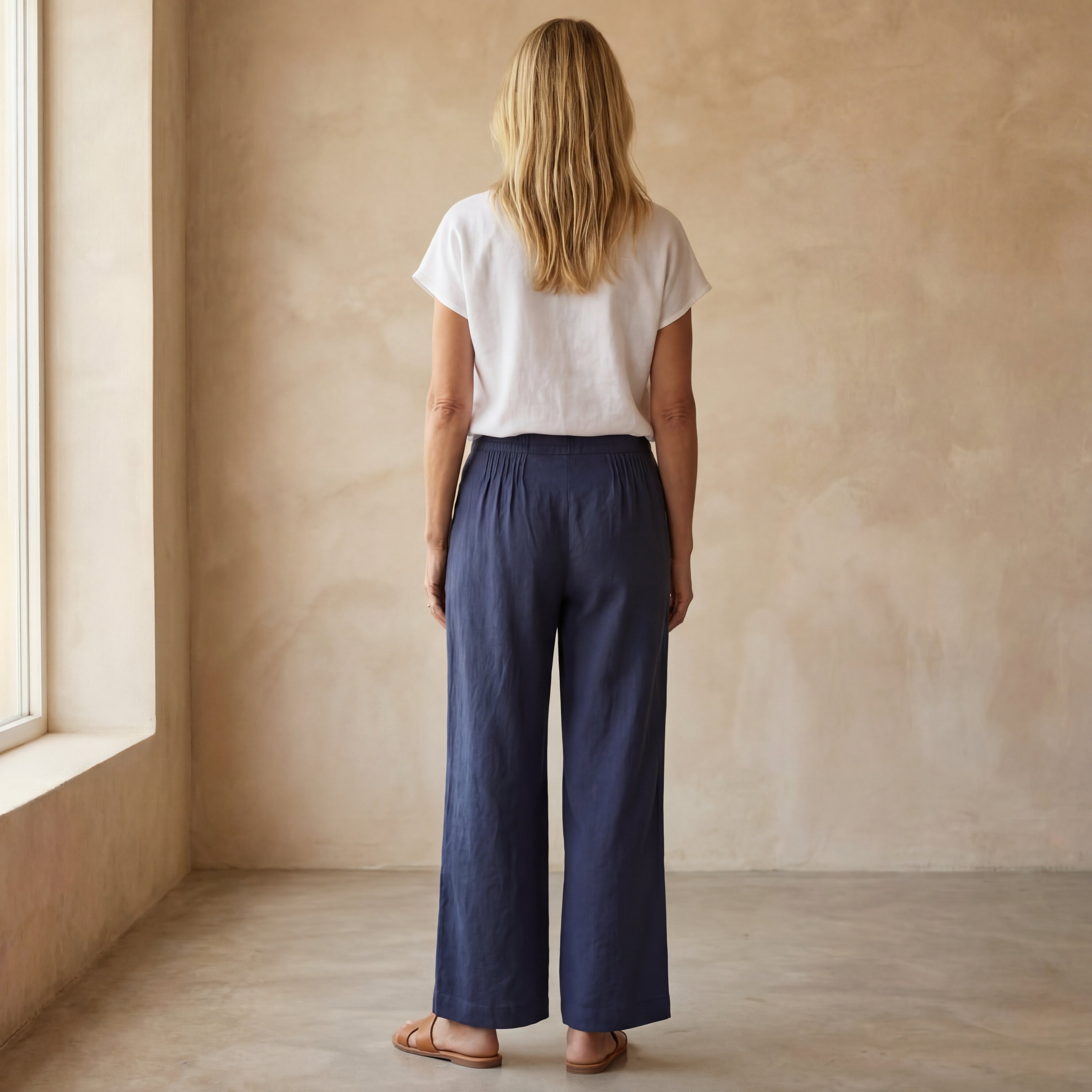 CAMILIA - COTTON AND LINEN PANTS