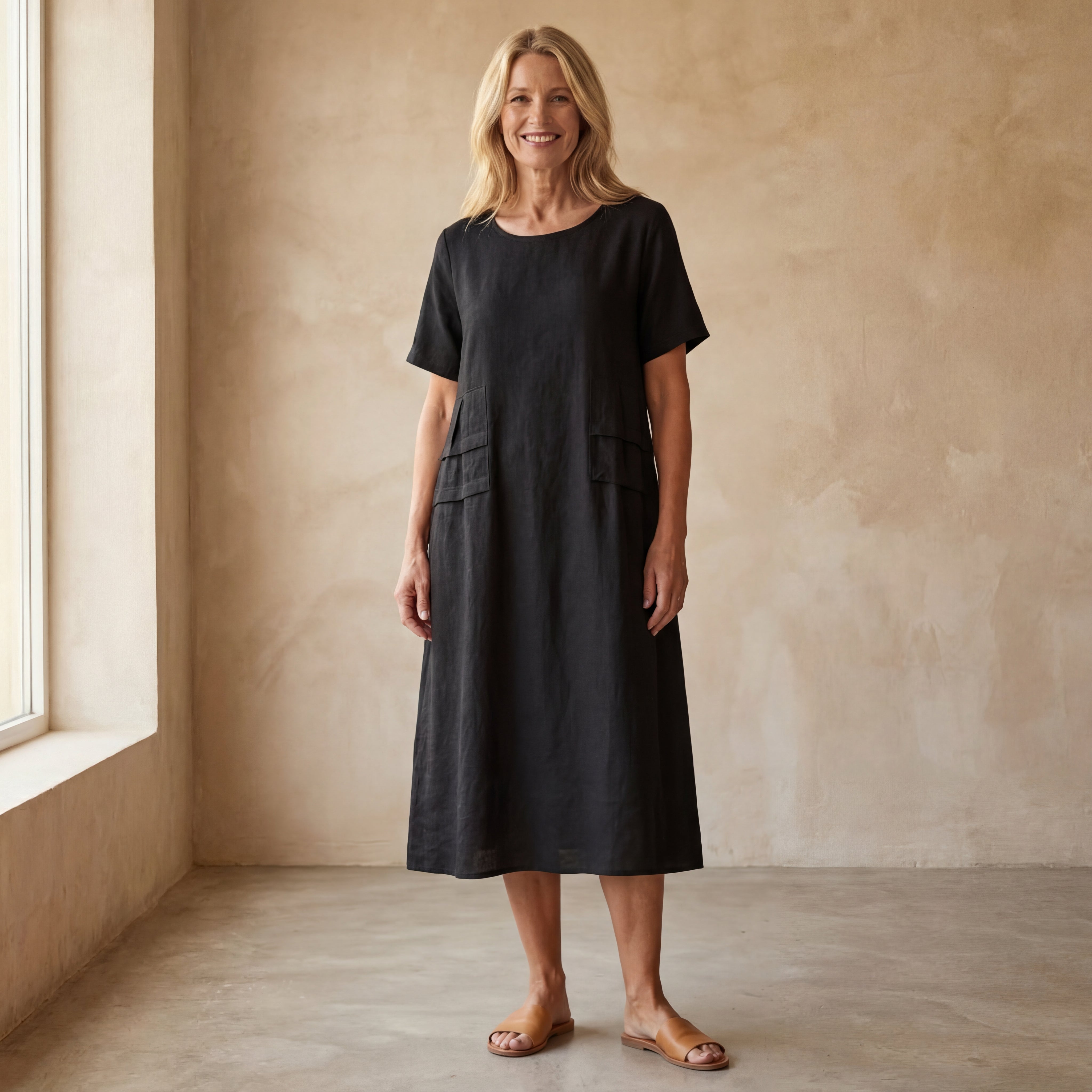 BERENA - COTTON AND LINEN DRESS