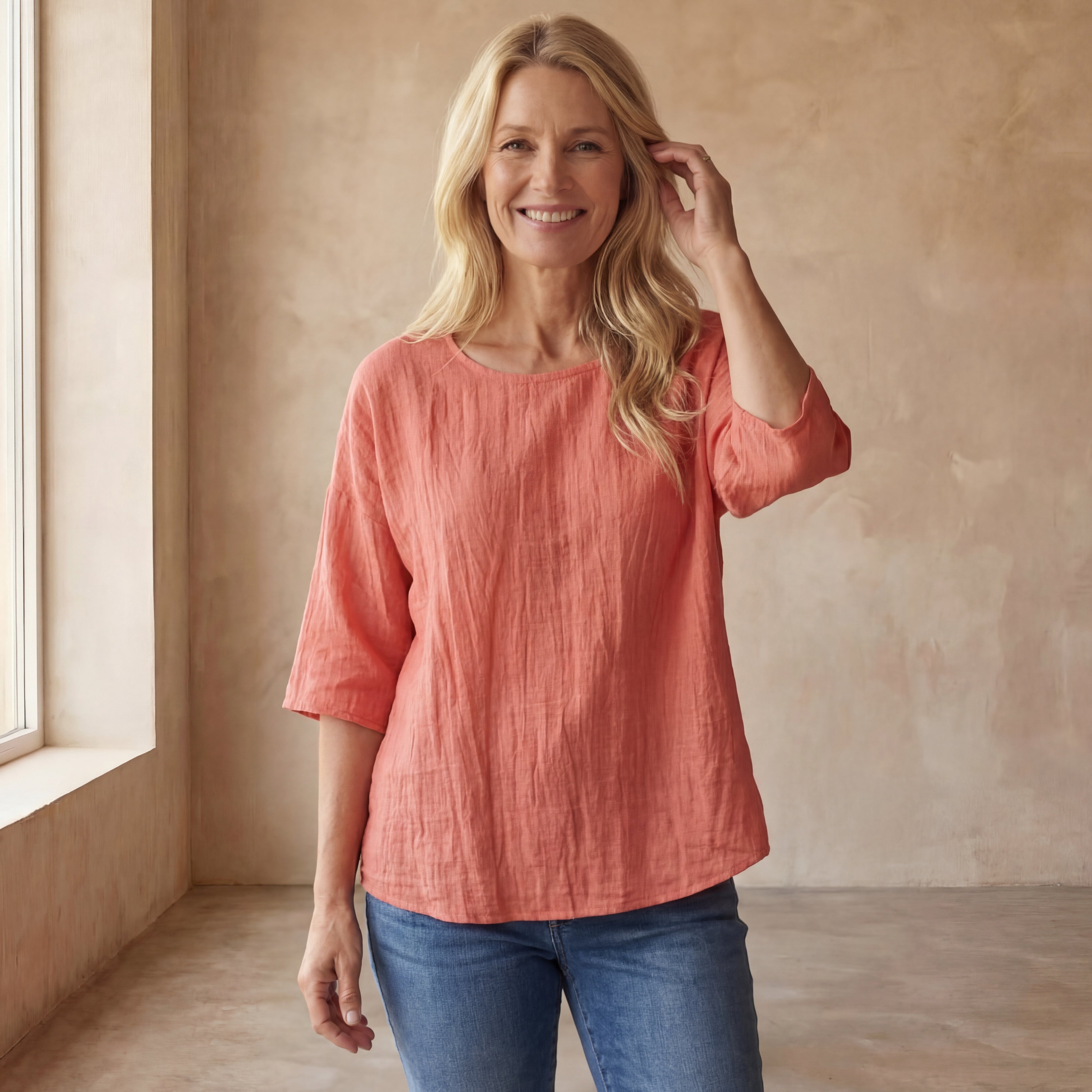 IMALA - Cotton and Linen Top