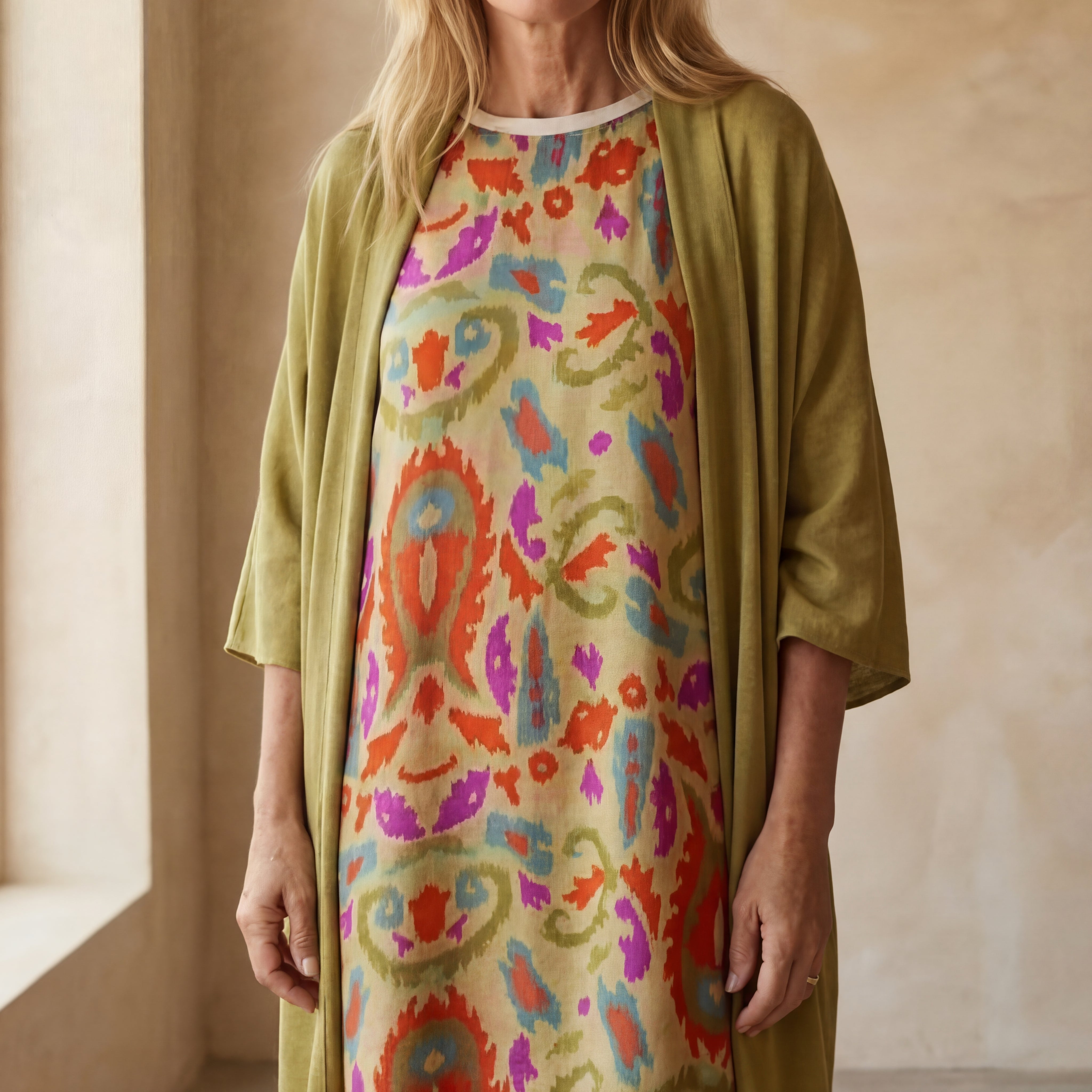 AINA - Dress & Shawl Set
