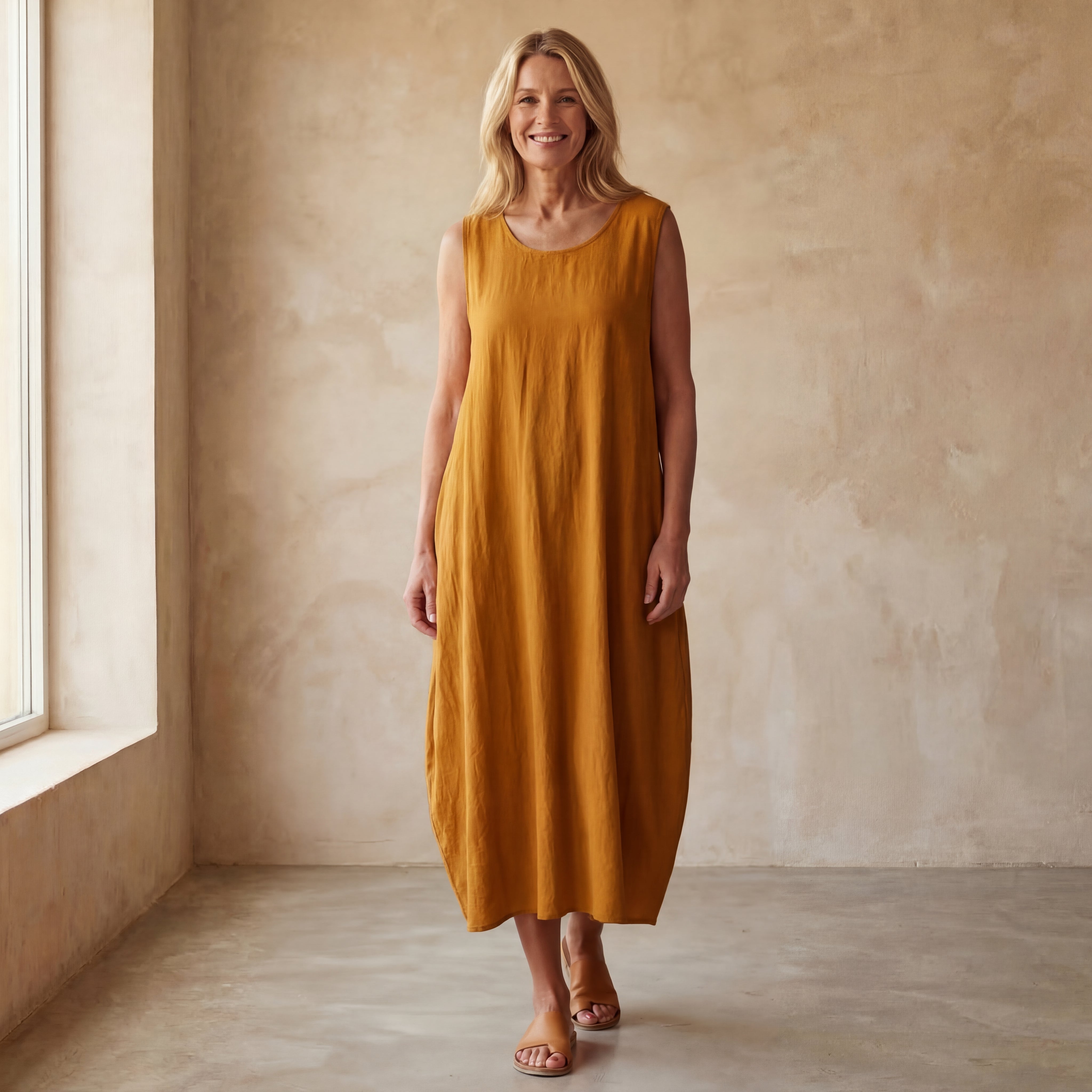BLOME - Sleeveless boho midi dress