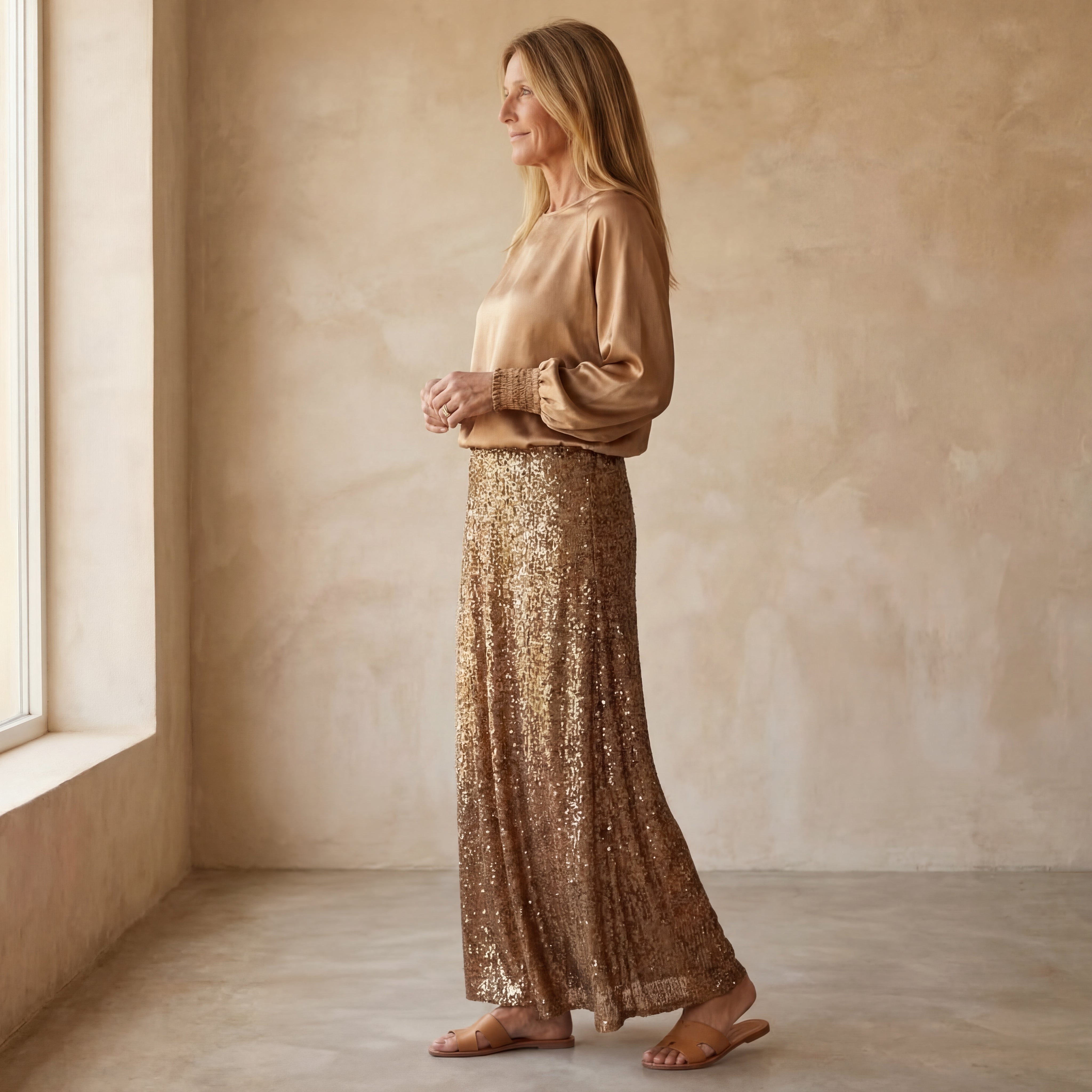 BOHEME - Satin Top & Sequin Skirt Set