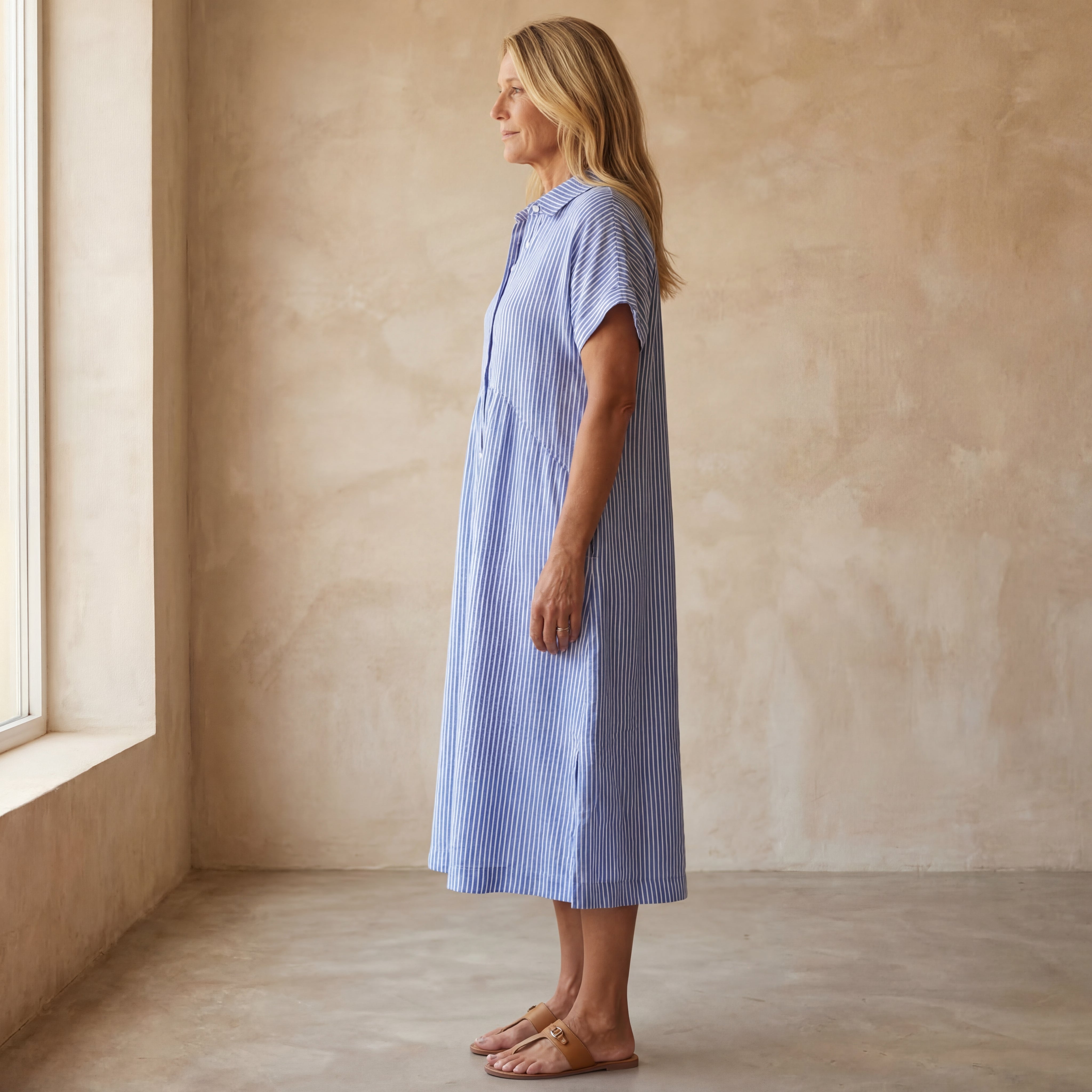 ANOREA - STYLISH STRIPED DRESS
