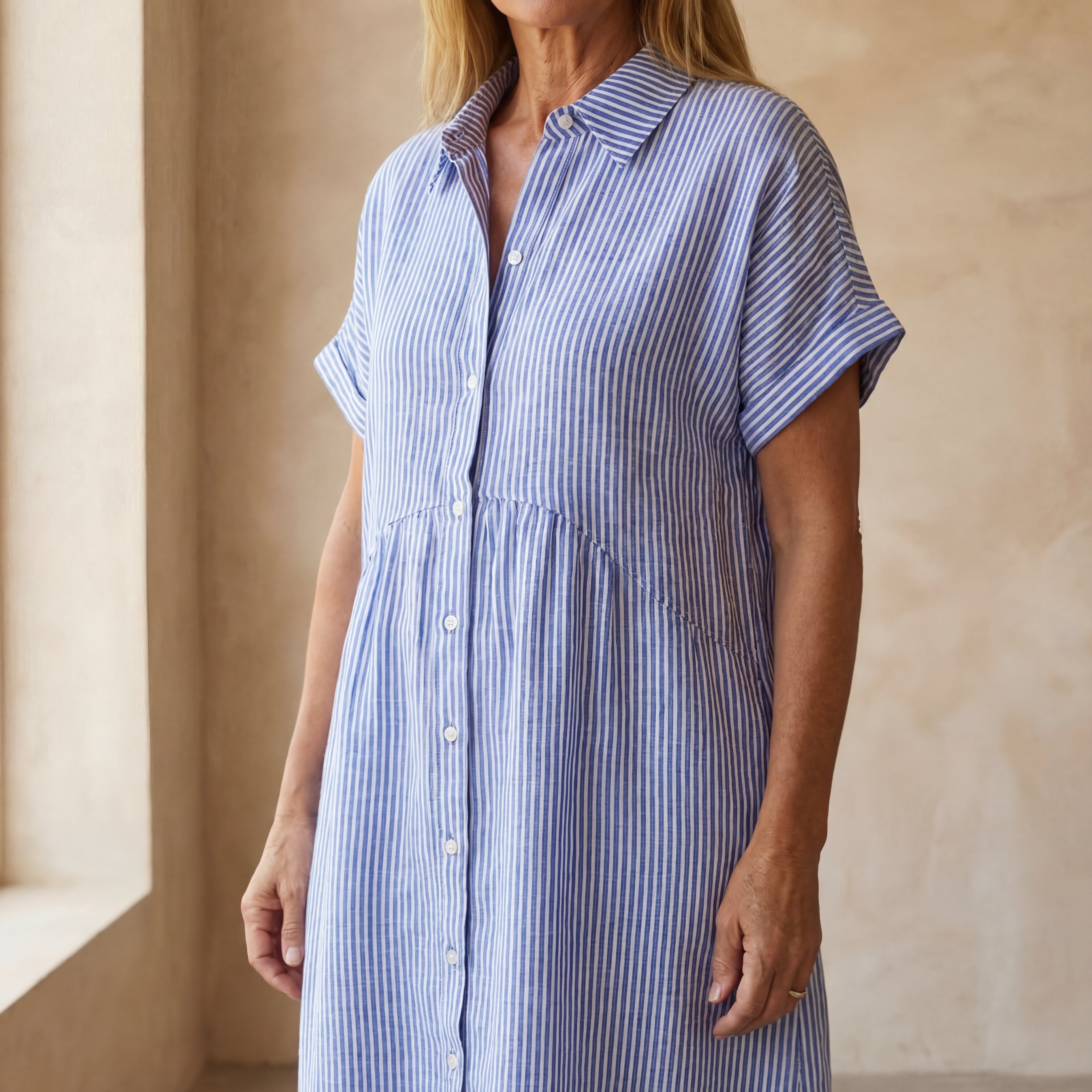 ANOREA - STYLISH STRIPED DRESS