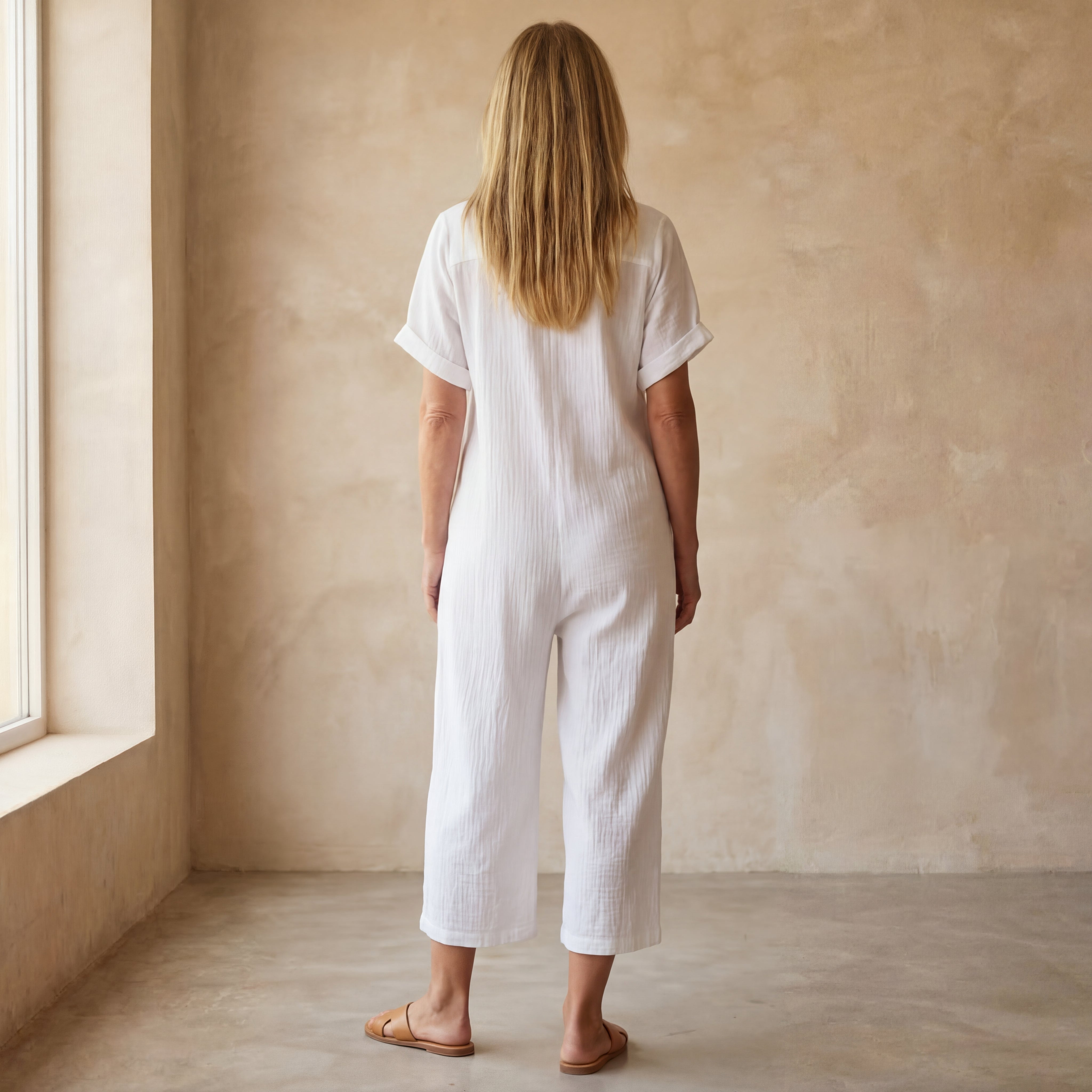 SAVAYA - COMFORTABLE COTTON JUMPSUIT