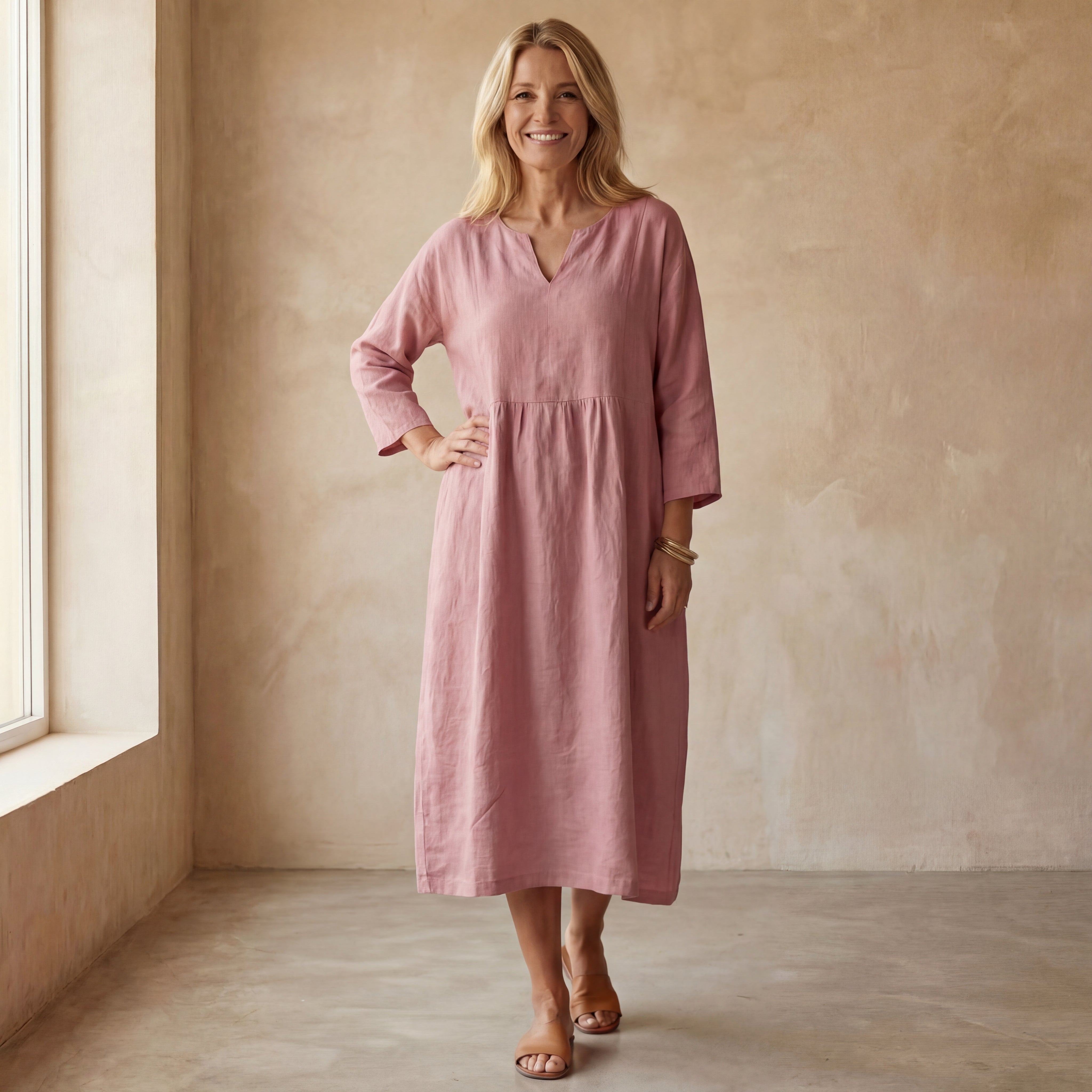 ALMERIA - STYLISH COTTON DRESS