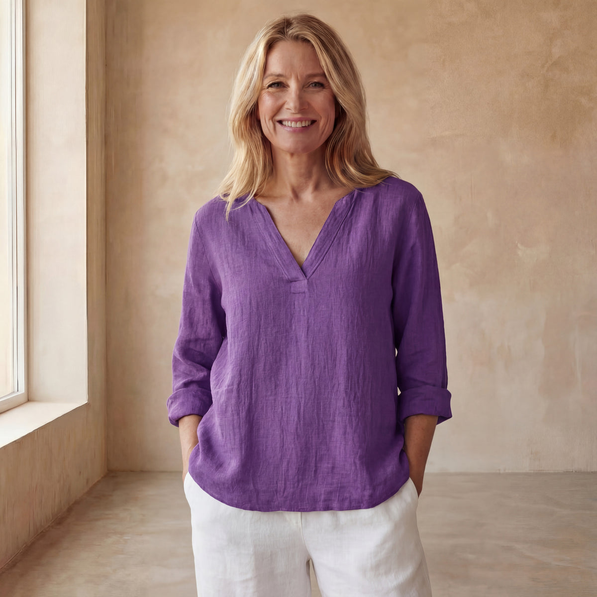 LEDAMA - CASUAL LINEN SHIRT