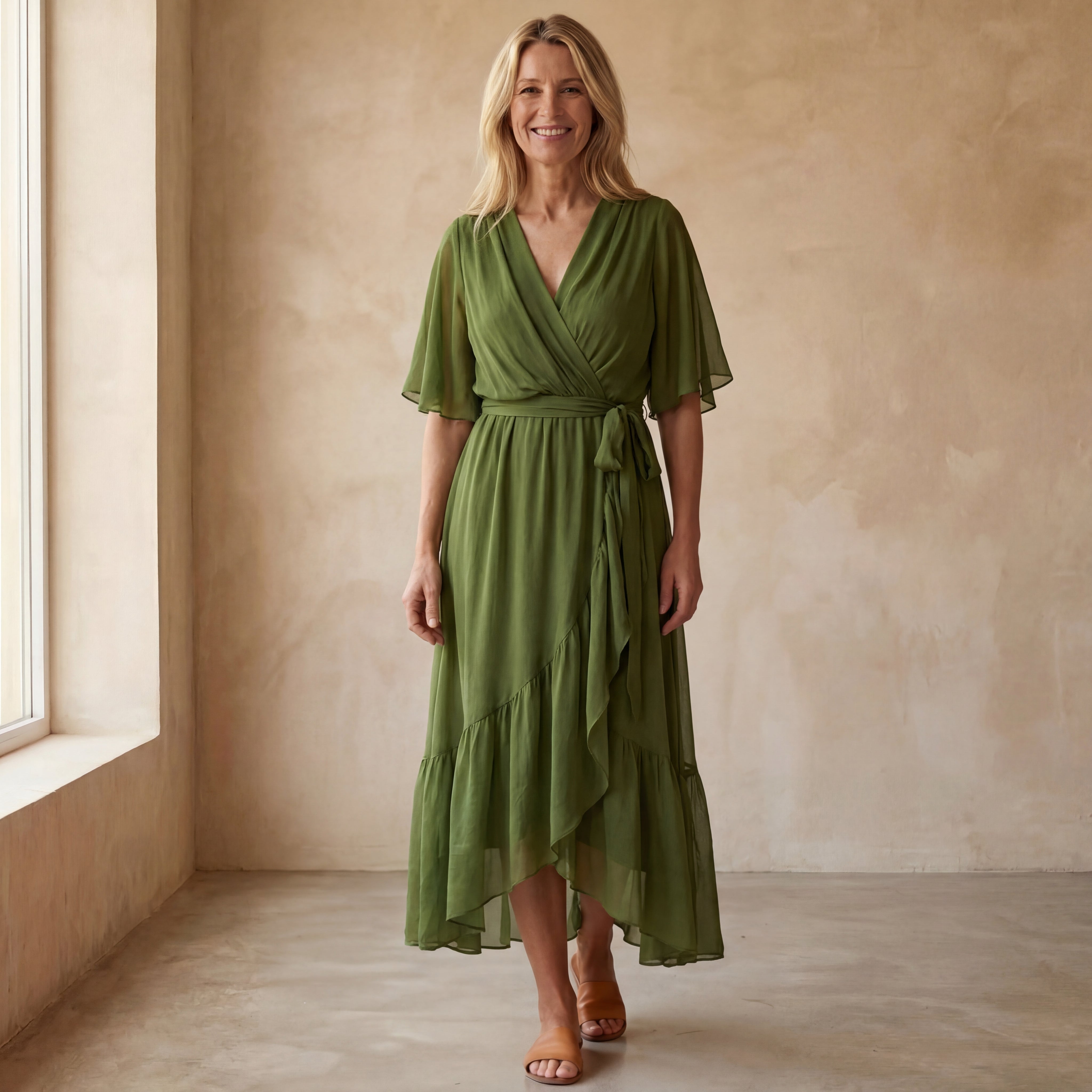 CRISTI - FLOWY CROSSED DRESS