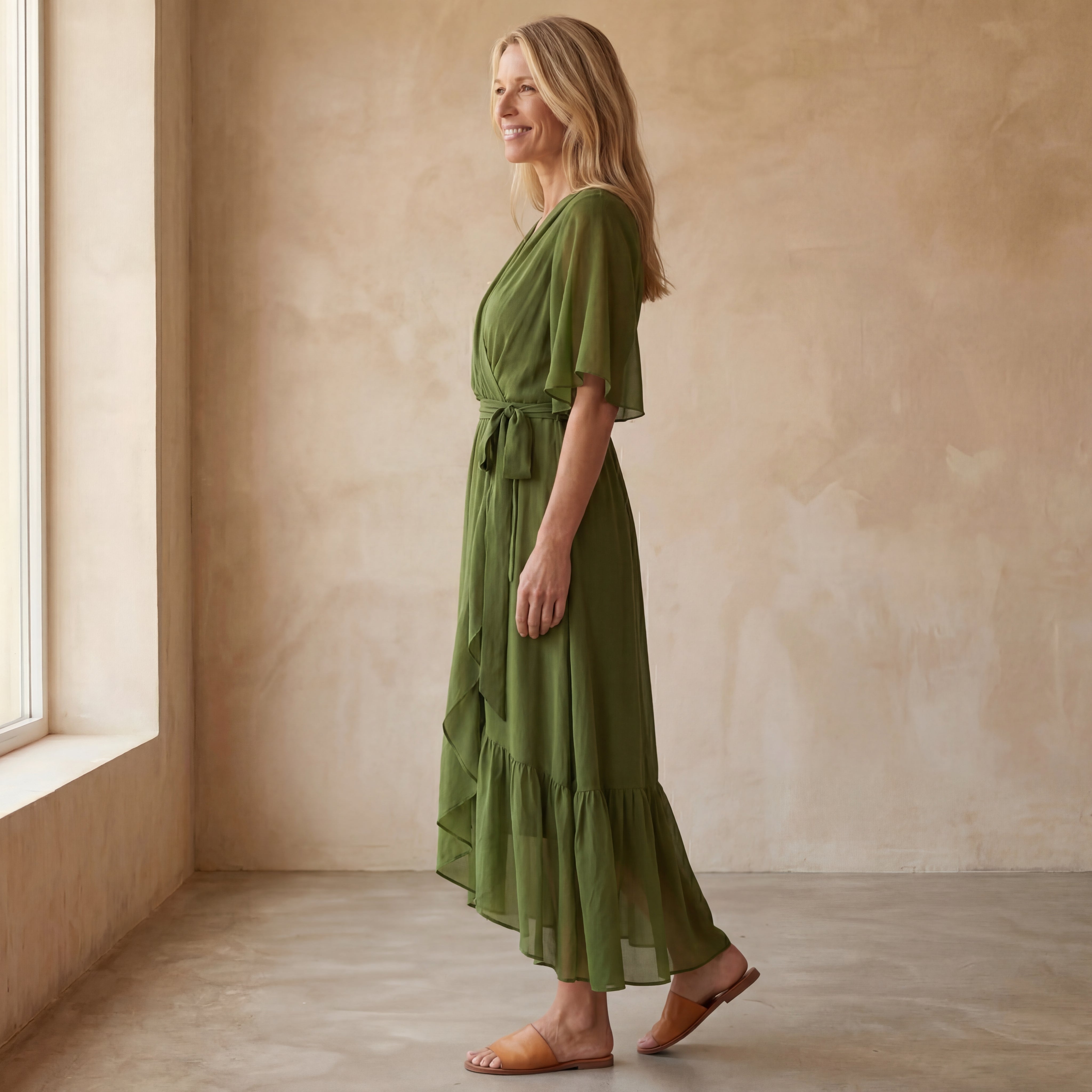 CRISTI - FLOWY CROSSED DRESS