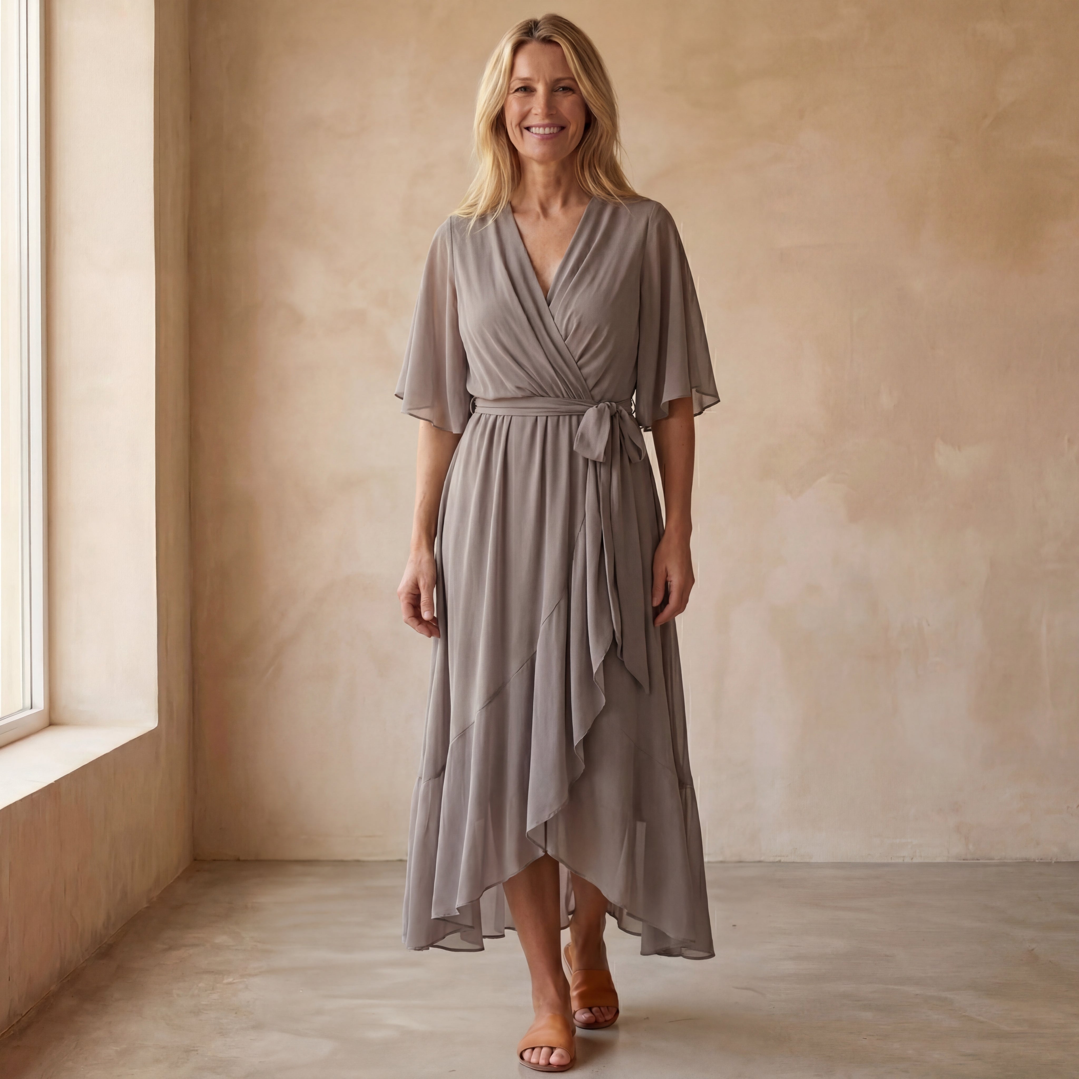CRISTI - FLOWY CROSSED DRESS