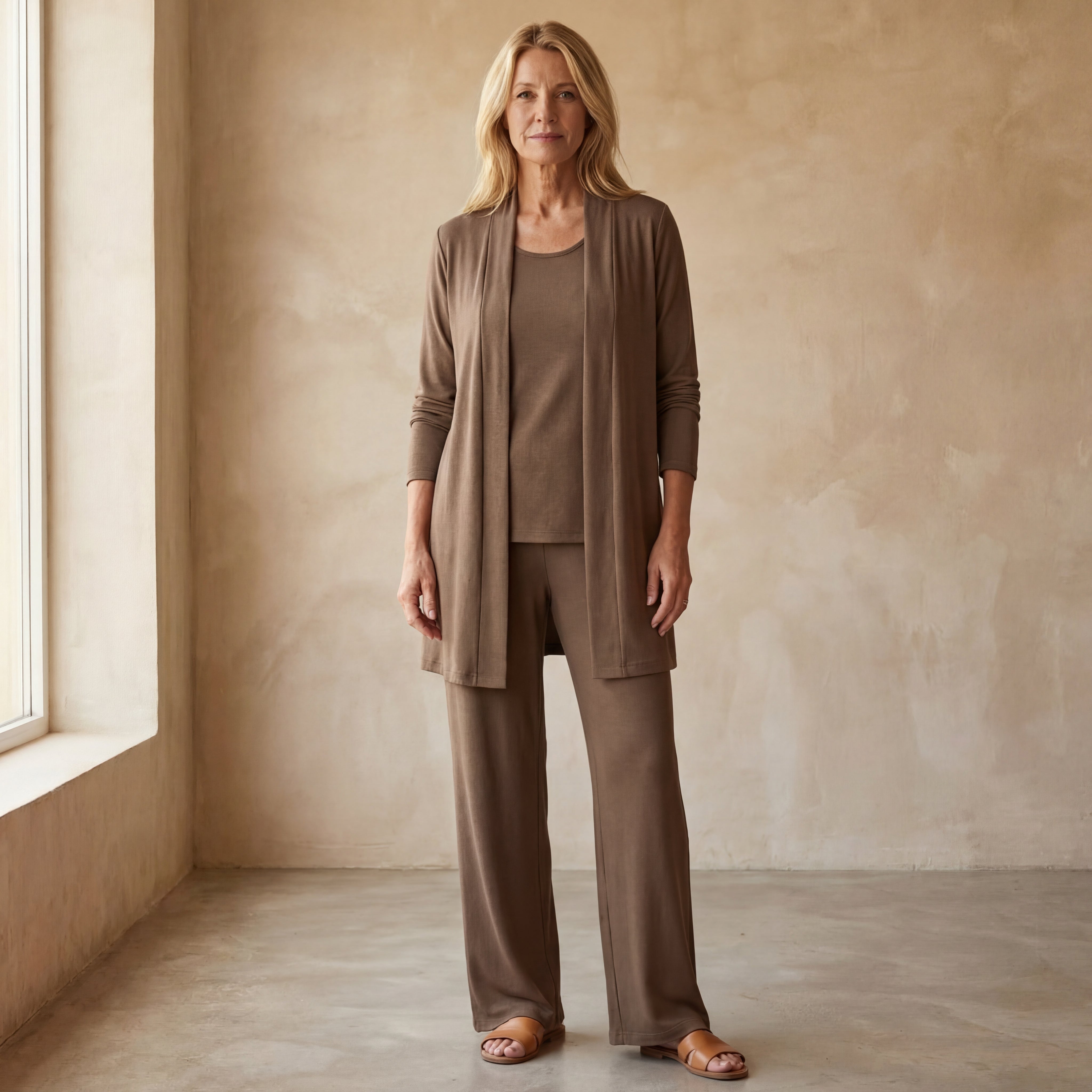 ROSINA - Cardigan, Top & Trouser Set