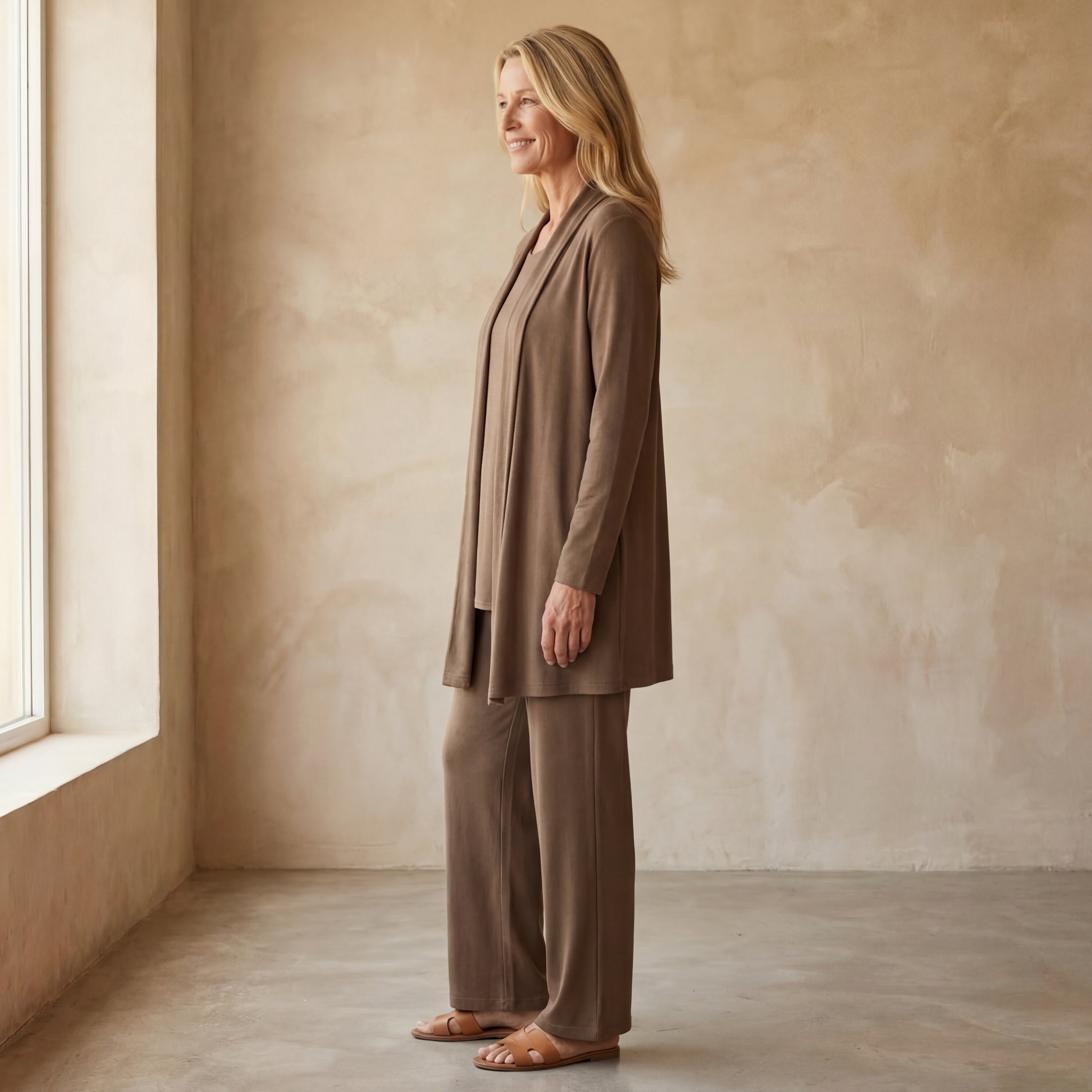 ROSINA - Cardigan, Top & Trouser Set