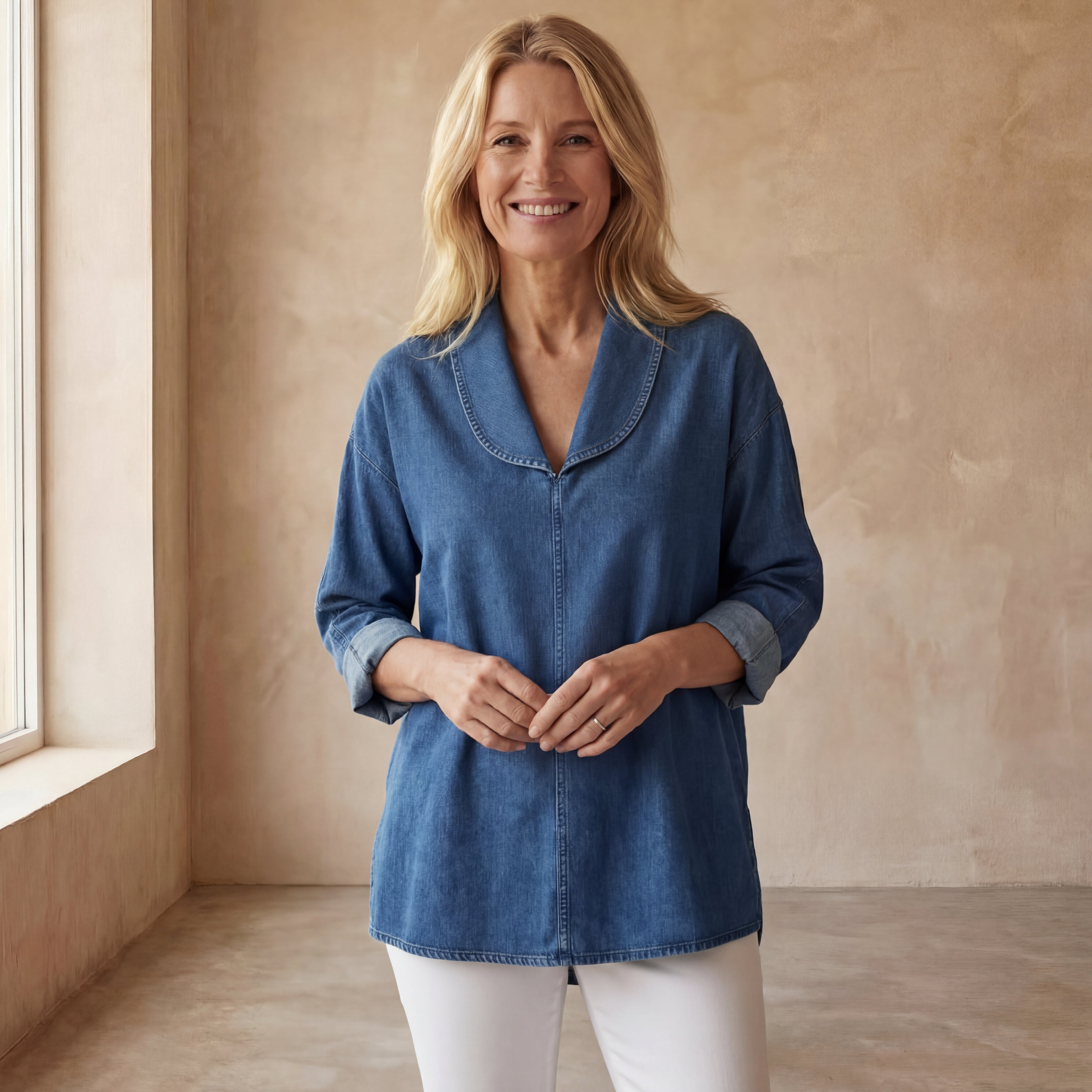 ANADASA - RETRO DENIM TOP