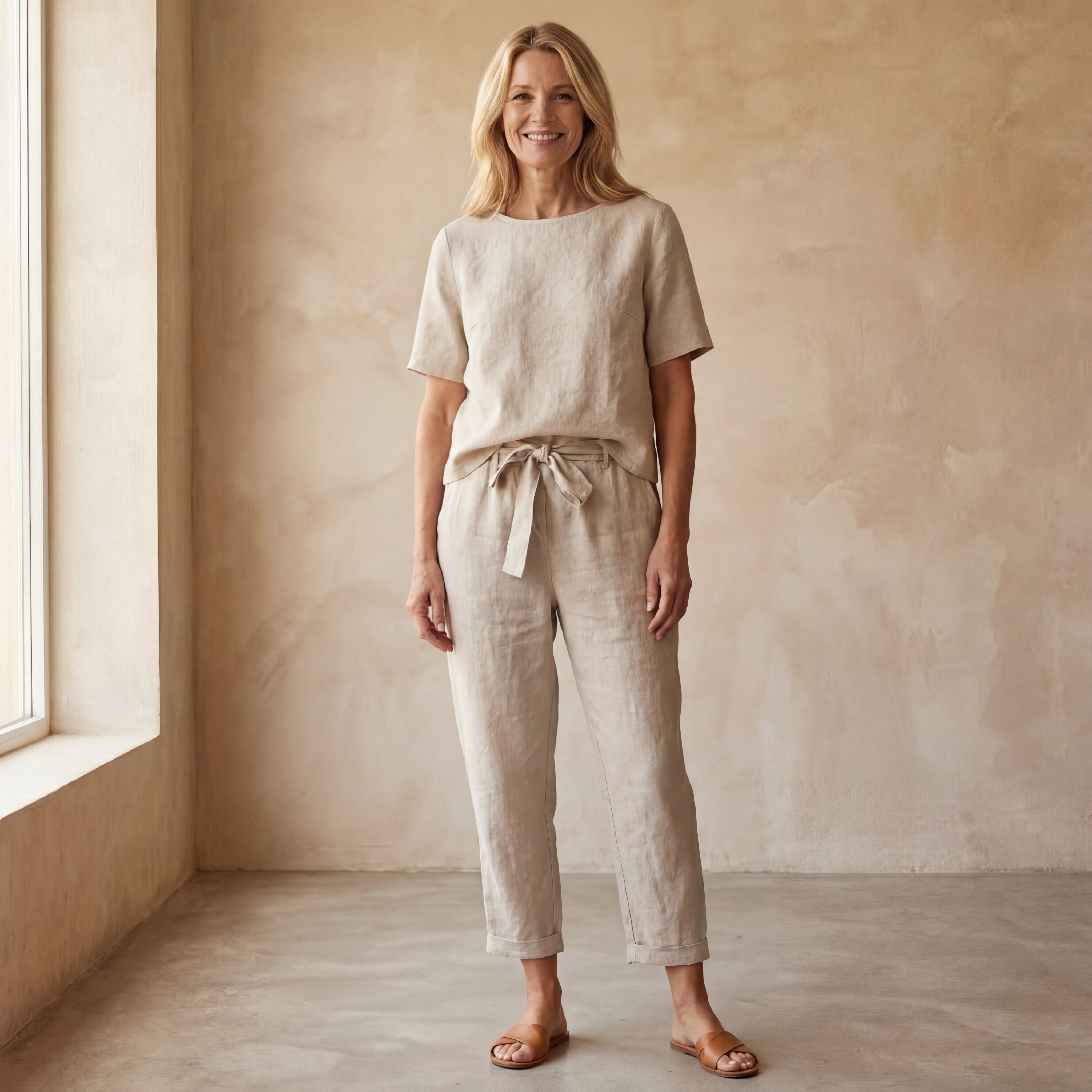 BERAMA COTTON AND LINEN 2 PIECE SET