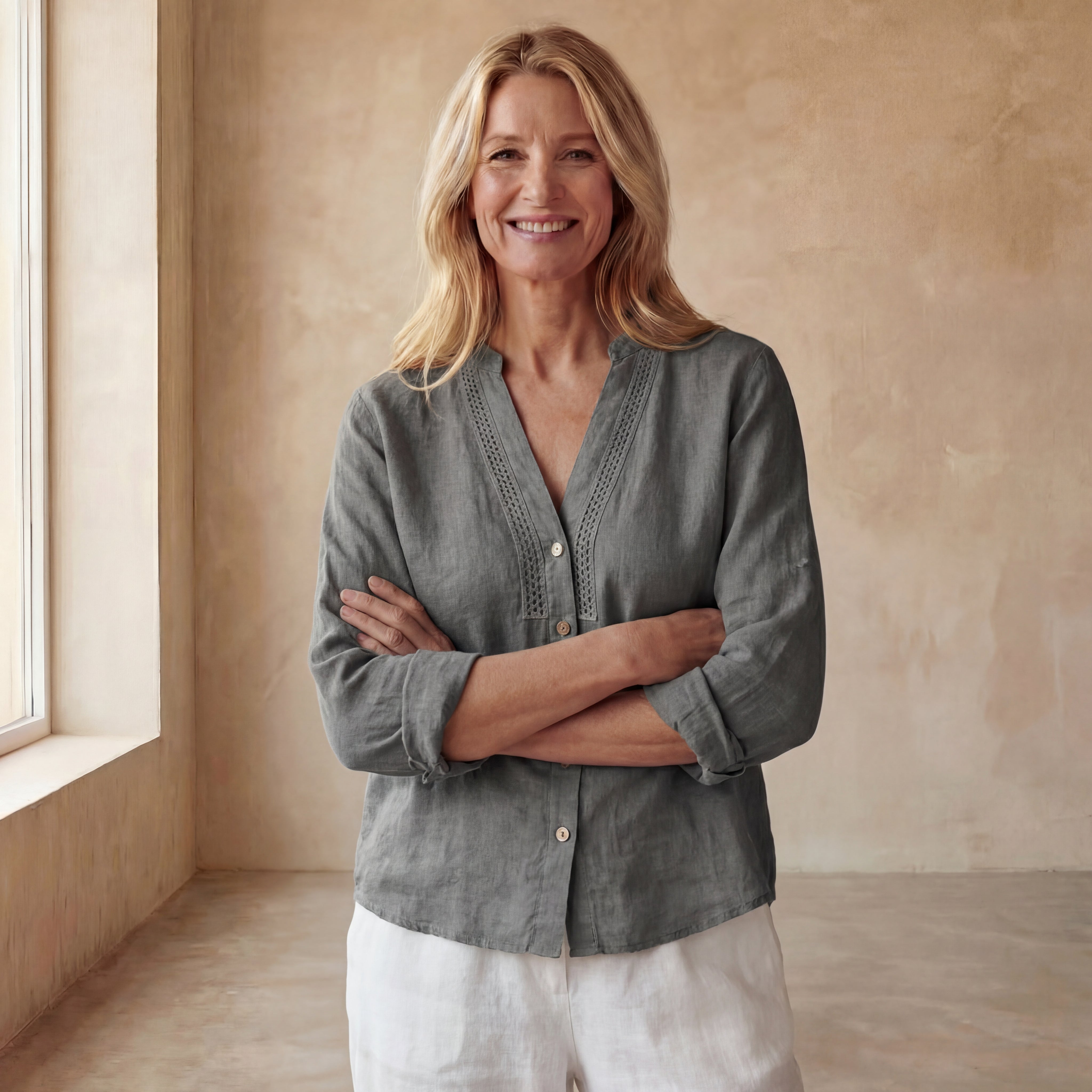 ARADANA - BOHEMIAN LINEN SHIRT