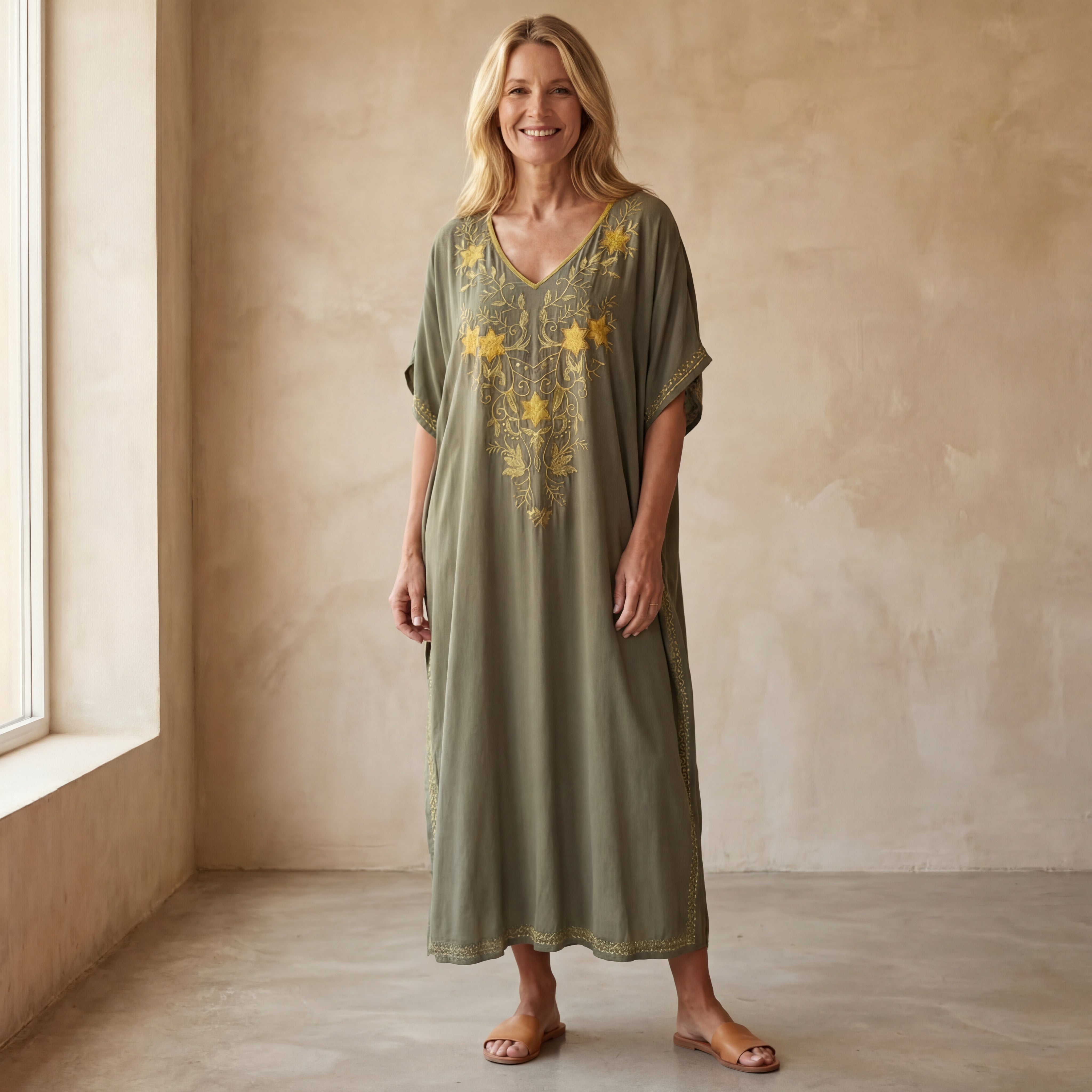 MARADIA - FLORAL KAFTAN DRESS